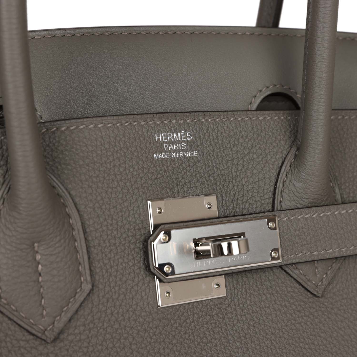 Her 3 En 1 Birkin 30 Gris Meyer Togo and Swift Palladium Hardware