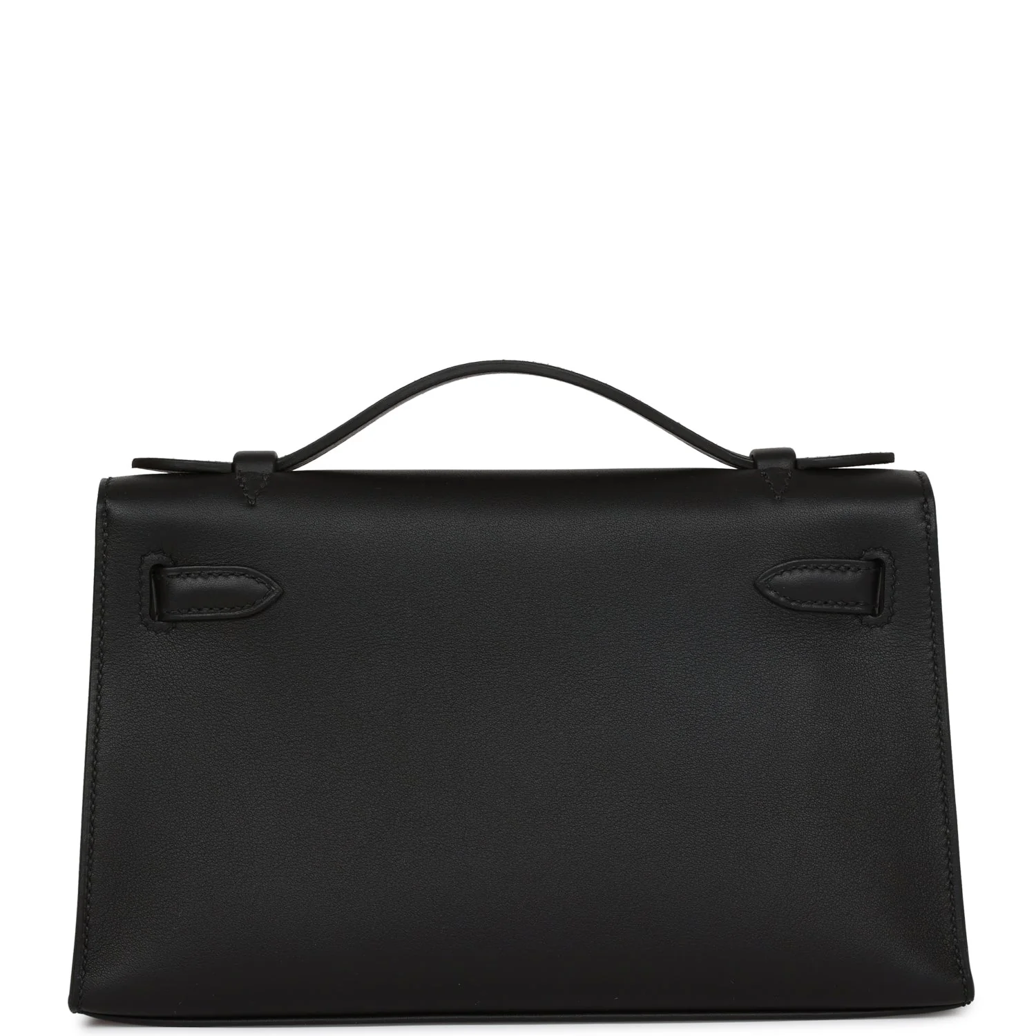 Her Kelly Pochette Black Swift Gold Hardware