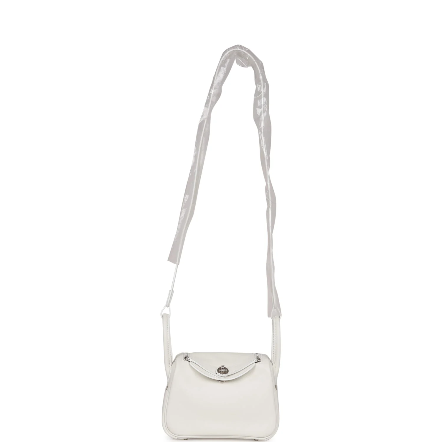 Her Mini Lindy White Swift Palladium Hardware