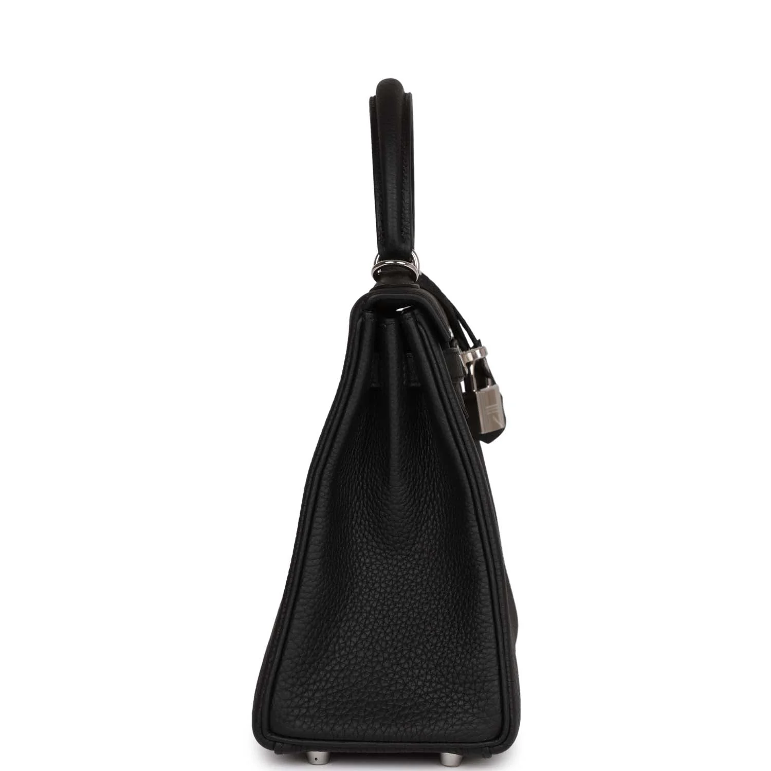 Her Kelly Retourne 25 Black Togo Palladium Hardware