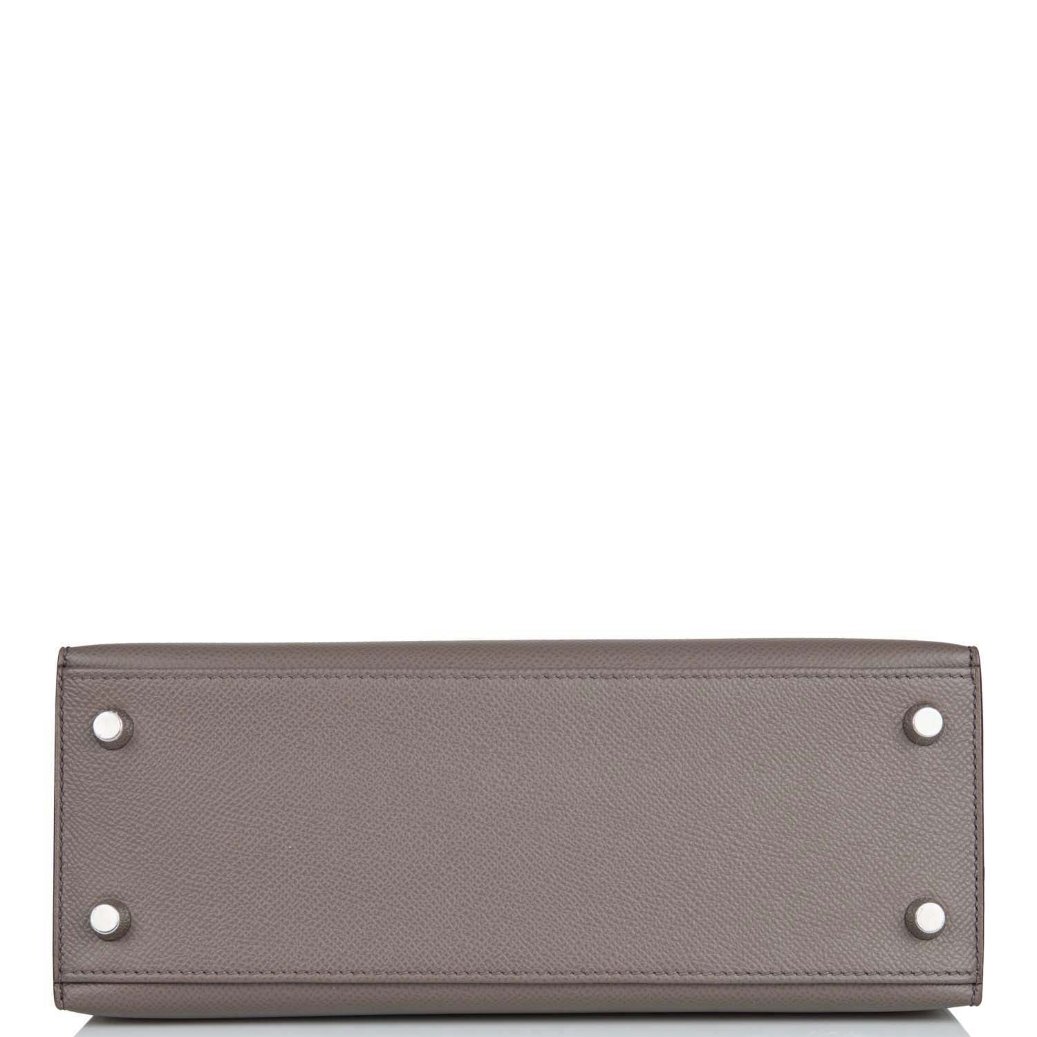 Her Kelly Sellier 25 Etain Epsom Palladium Hardware