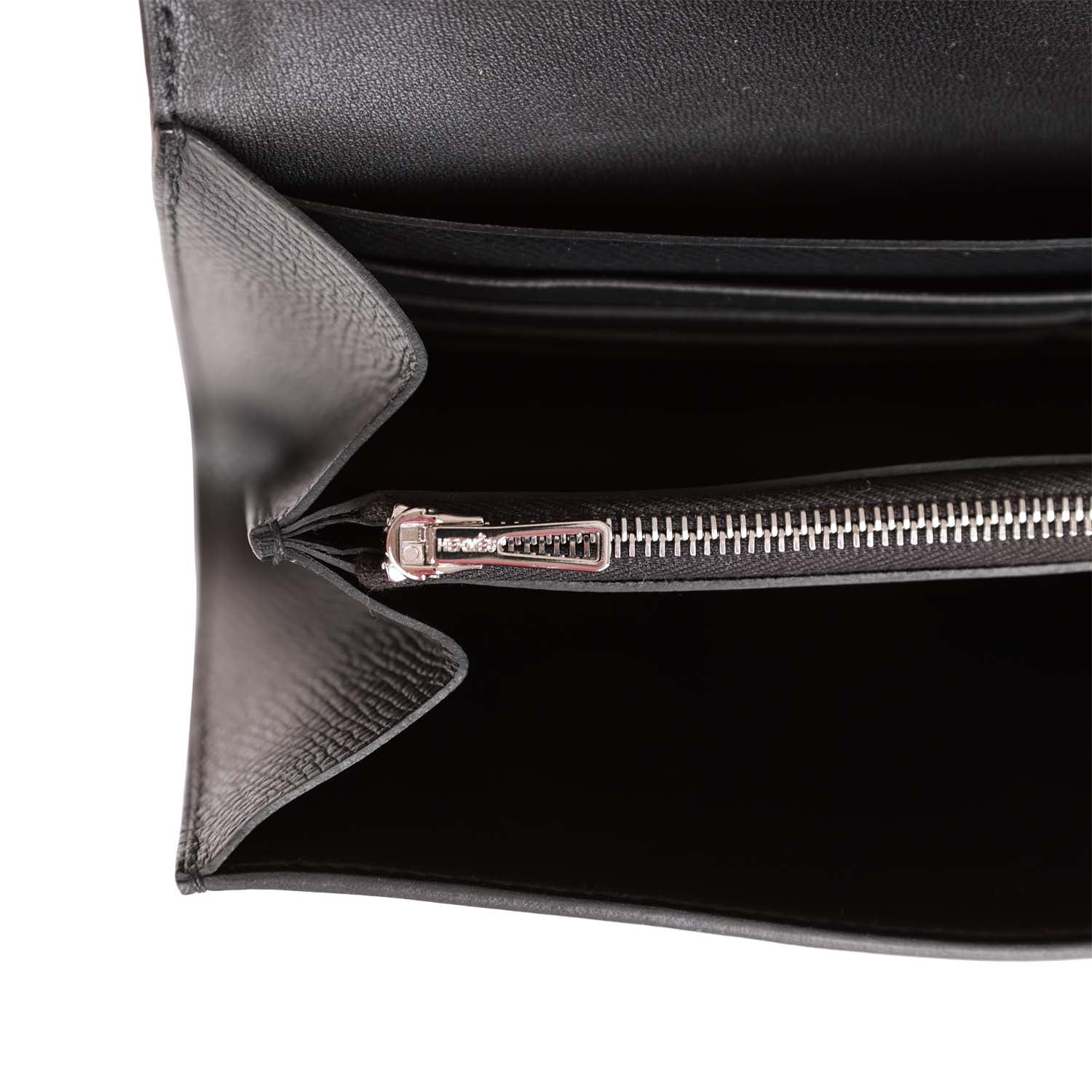 Her Constance Wallet To Go Black Epsom Palladium Hardware