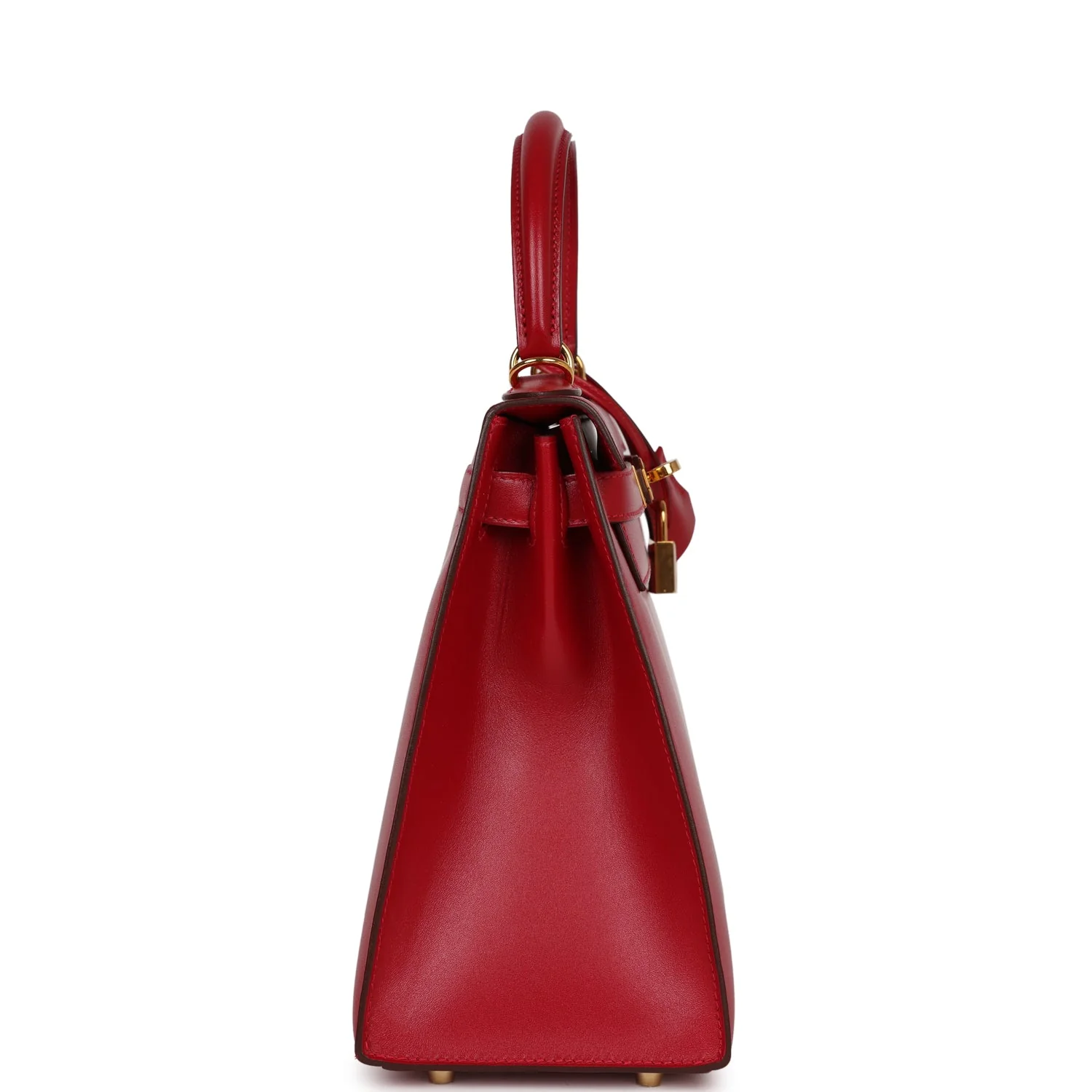 Her Kelly Sellier 28 Rouge Vif Tadelakt Gold Hardware