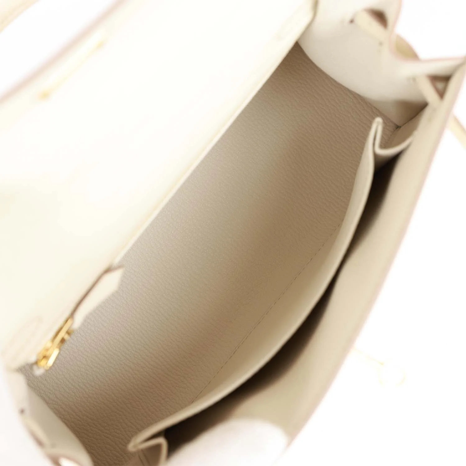 Her Kelly Sellier 25 Beton Ostrich Gold Hardware