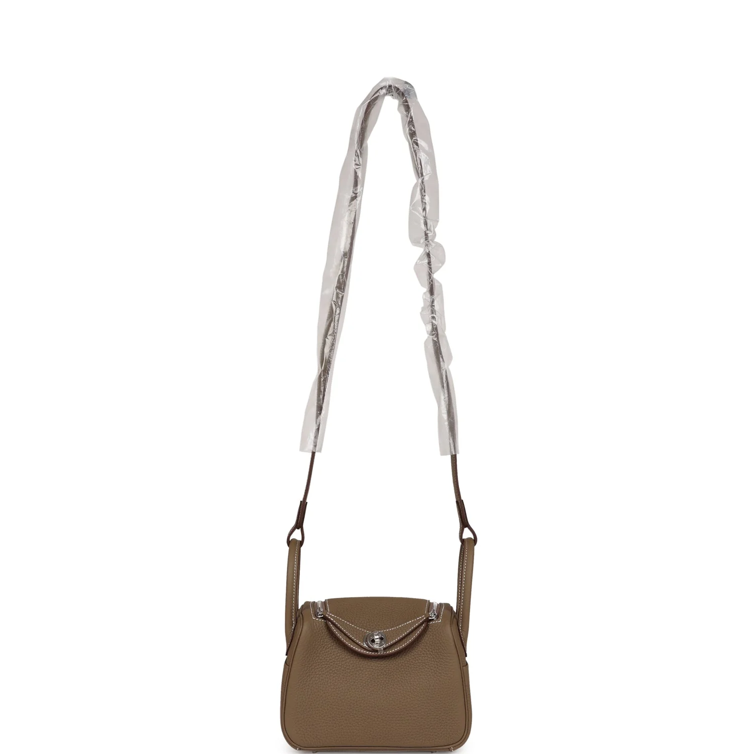 Her Mini Lindy Etoupe Clemence Palladium Hardware