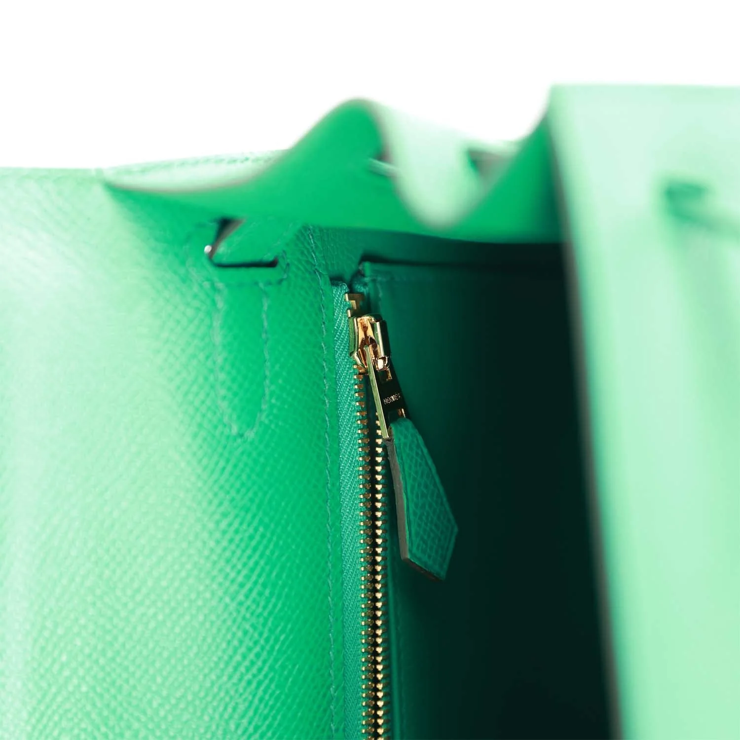 Her Kelly Sellier 25 Vert Jade Epsom Gold Hardware