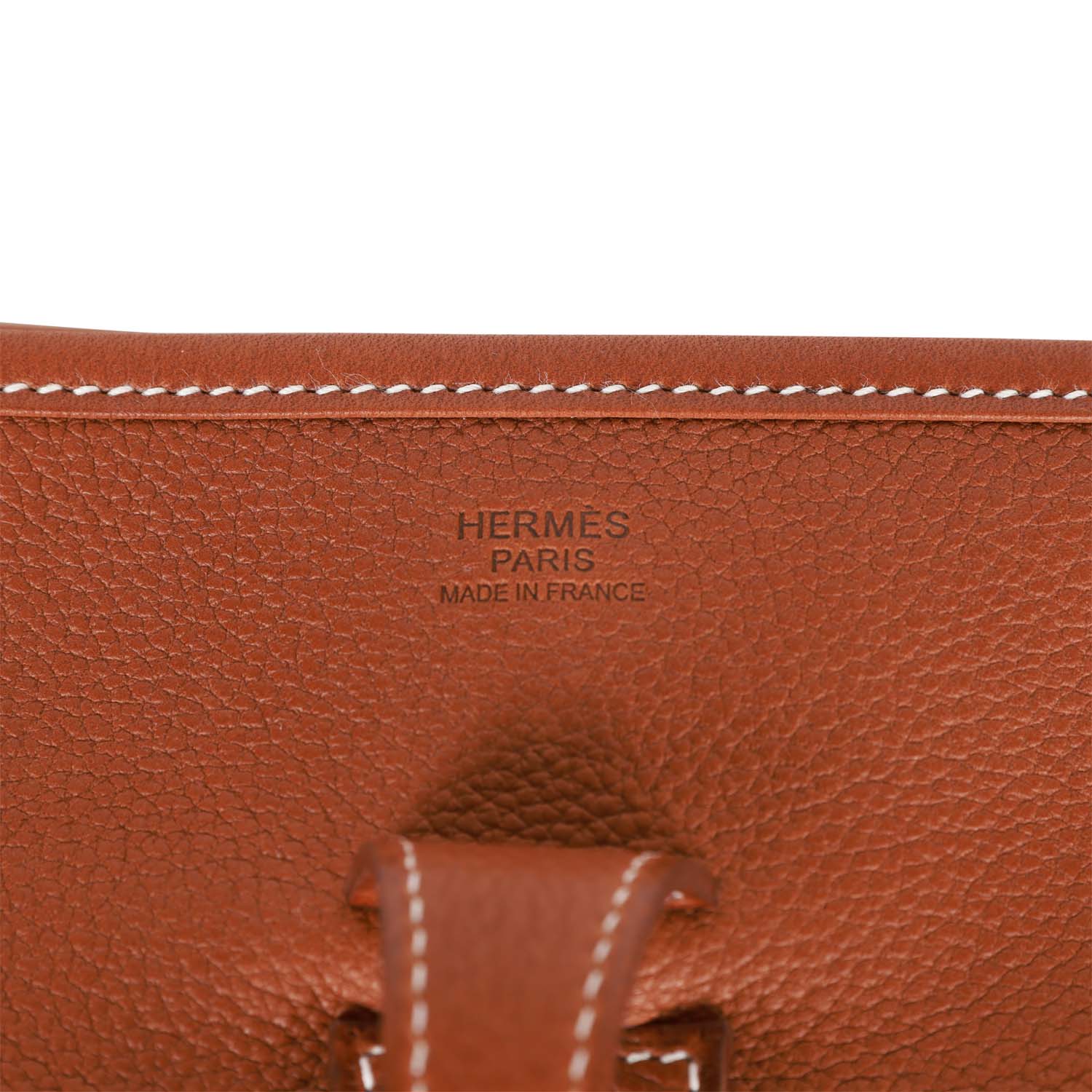 Her Evelyne III PM Fauve Barenia Faubourg Gold Hardware