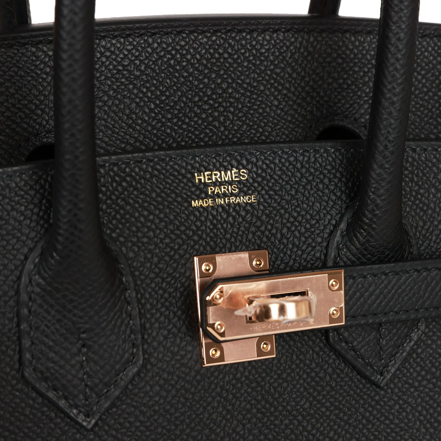 Her Birkin Sellier 25 Black Epsom Rose Gold Hardware
