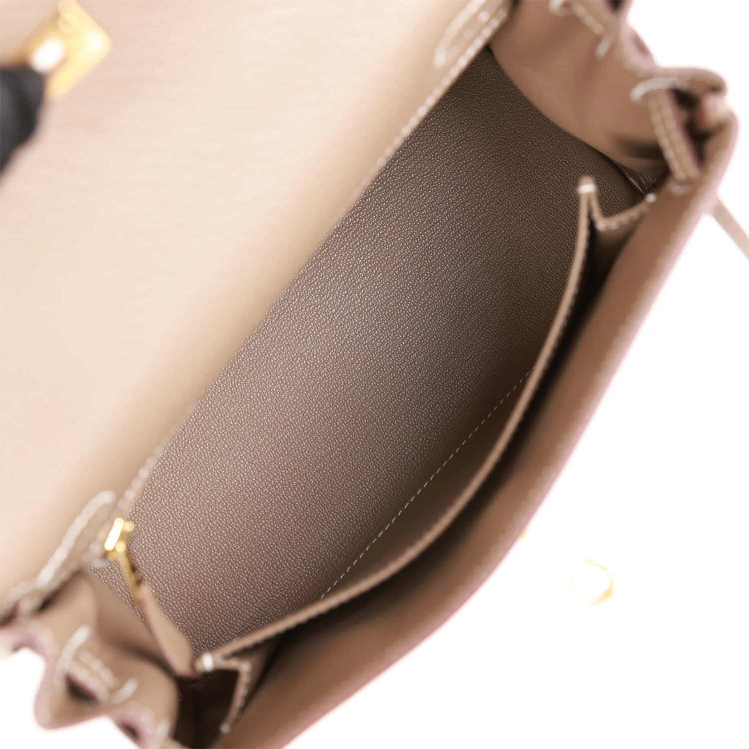 Her Kelly Retourne 25 Etoupe Togo Gold Hardware