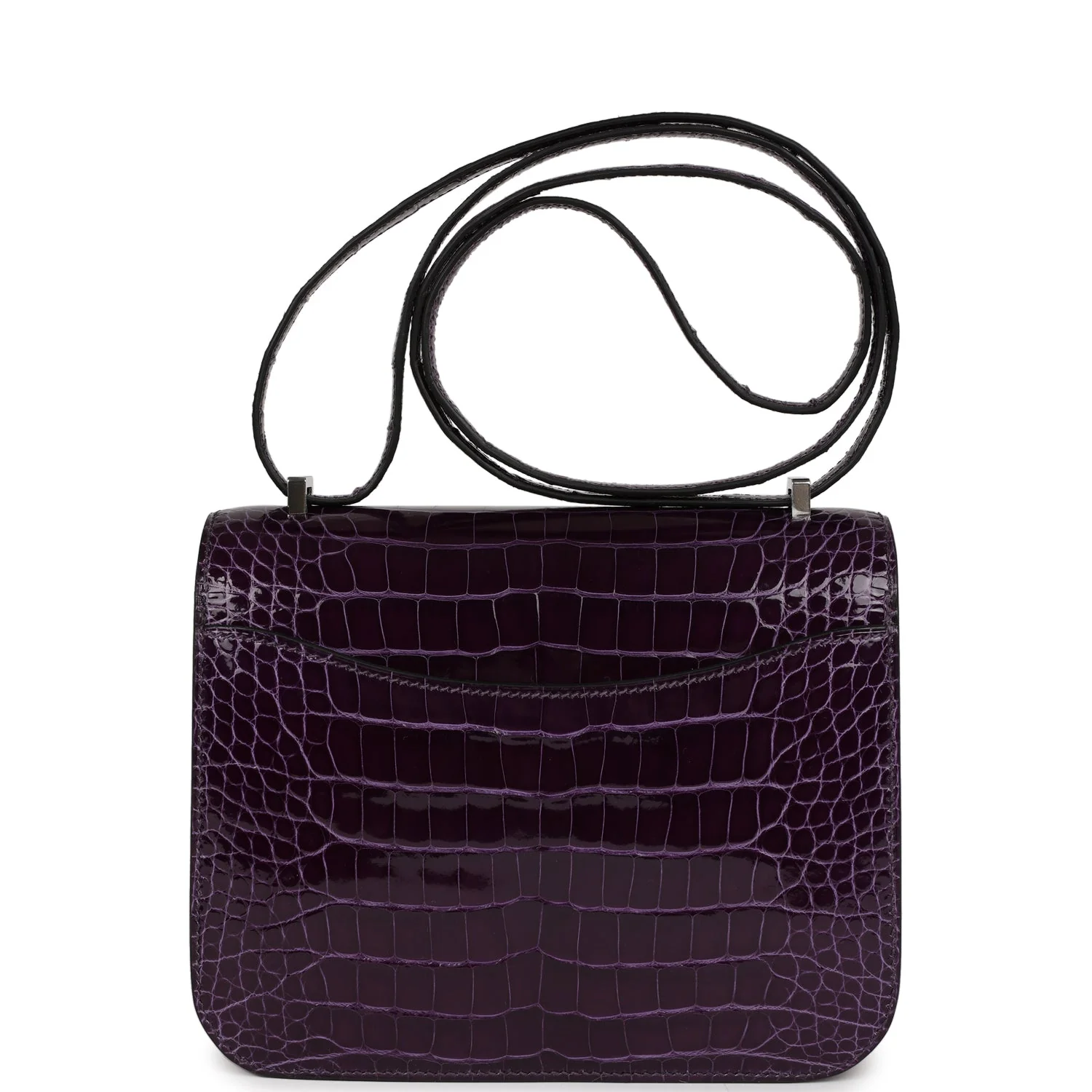 Her Constance 18 Amethyst Shiny Alligator Tigers Eye Quartz Palladium Hardware
