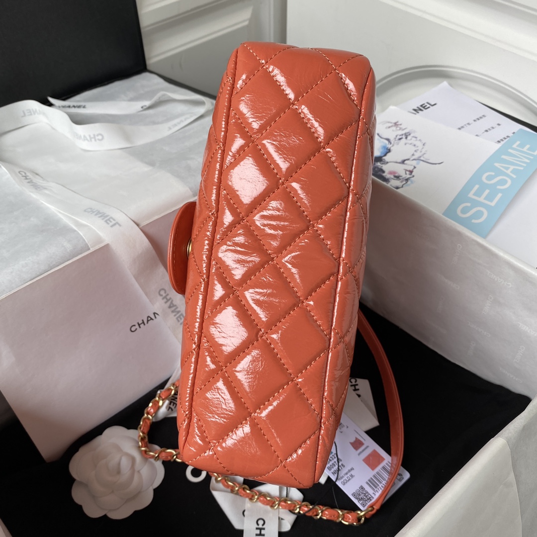 CHANEL Hobo Handbag Khaki-AS4322