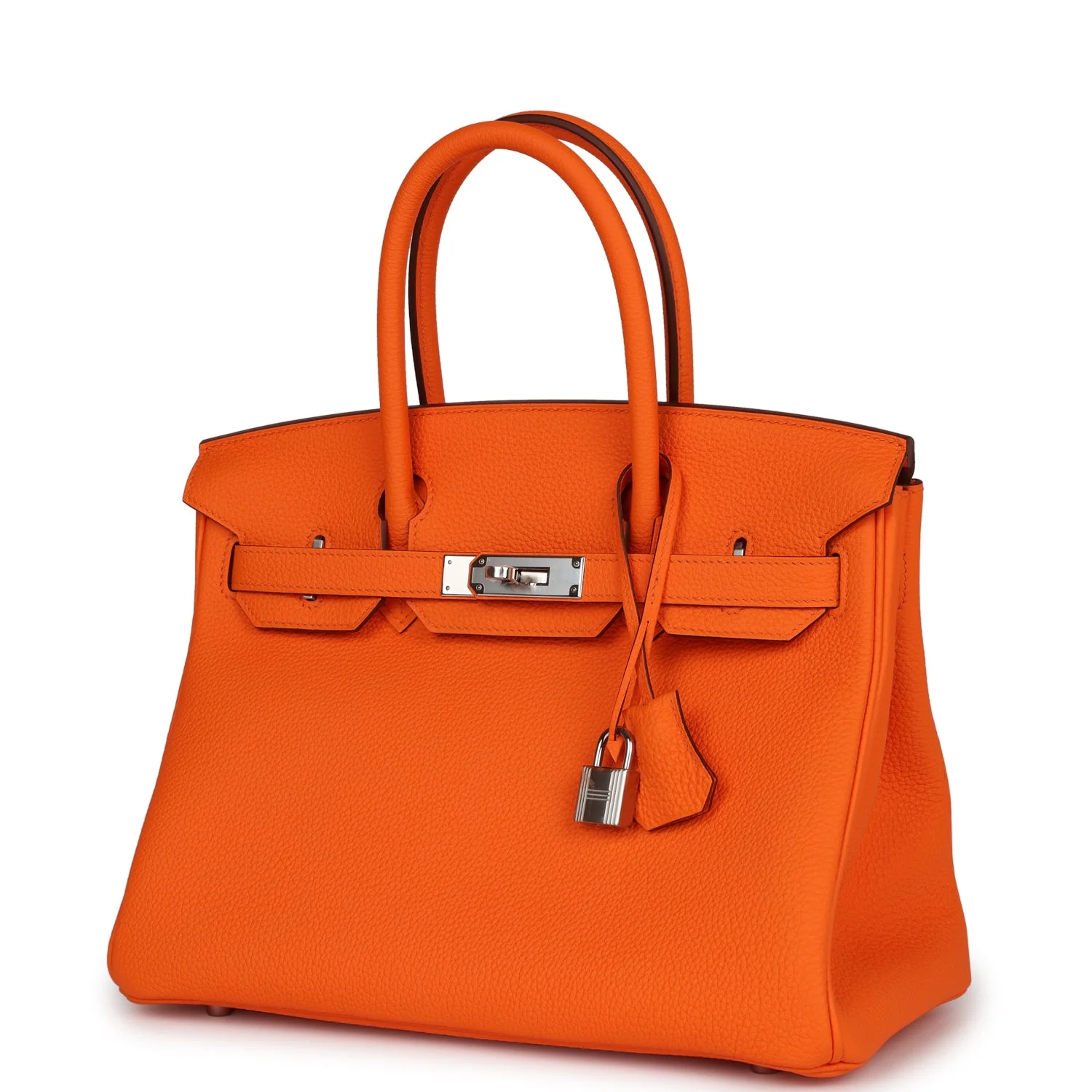 Her Birkin 30 Orange Minium Togo Palladium Hardware