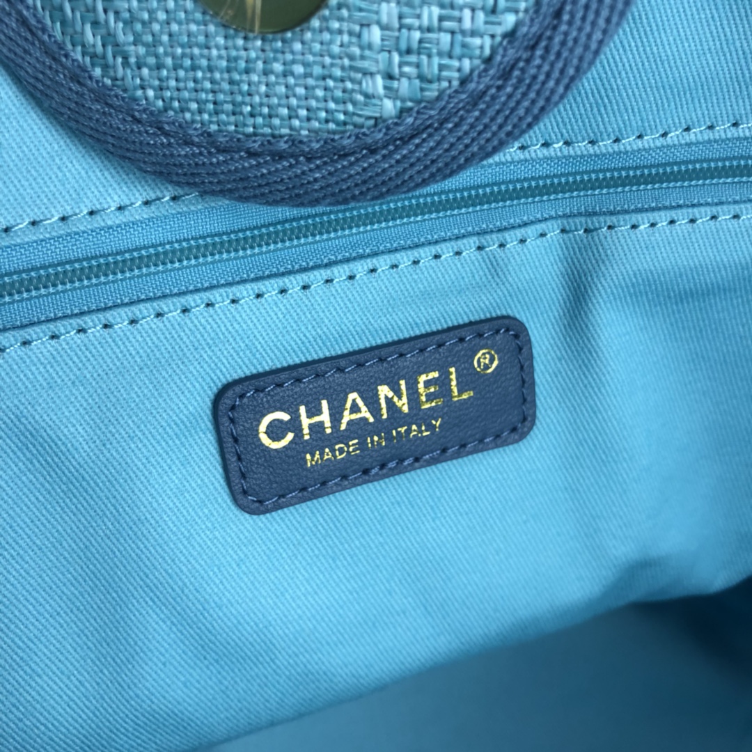 CHANEL Medium Tote Blue1- A66941