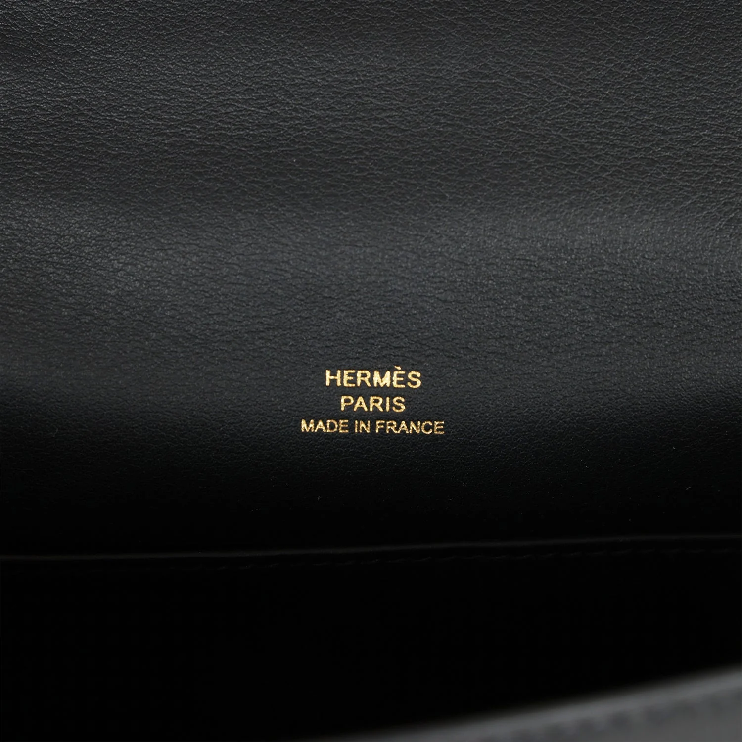 Her Kelly Pochette Black Swift Gold Hardware