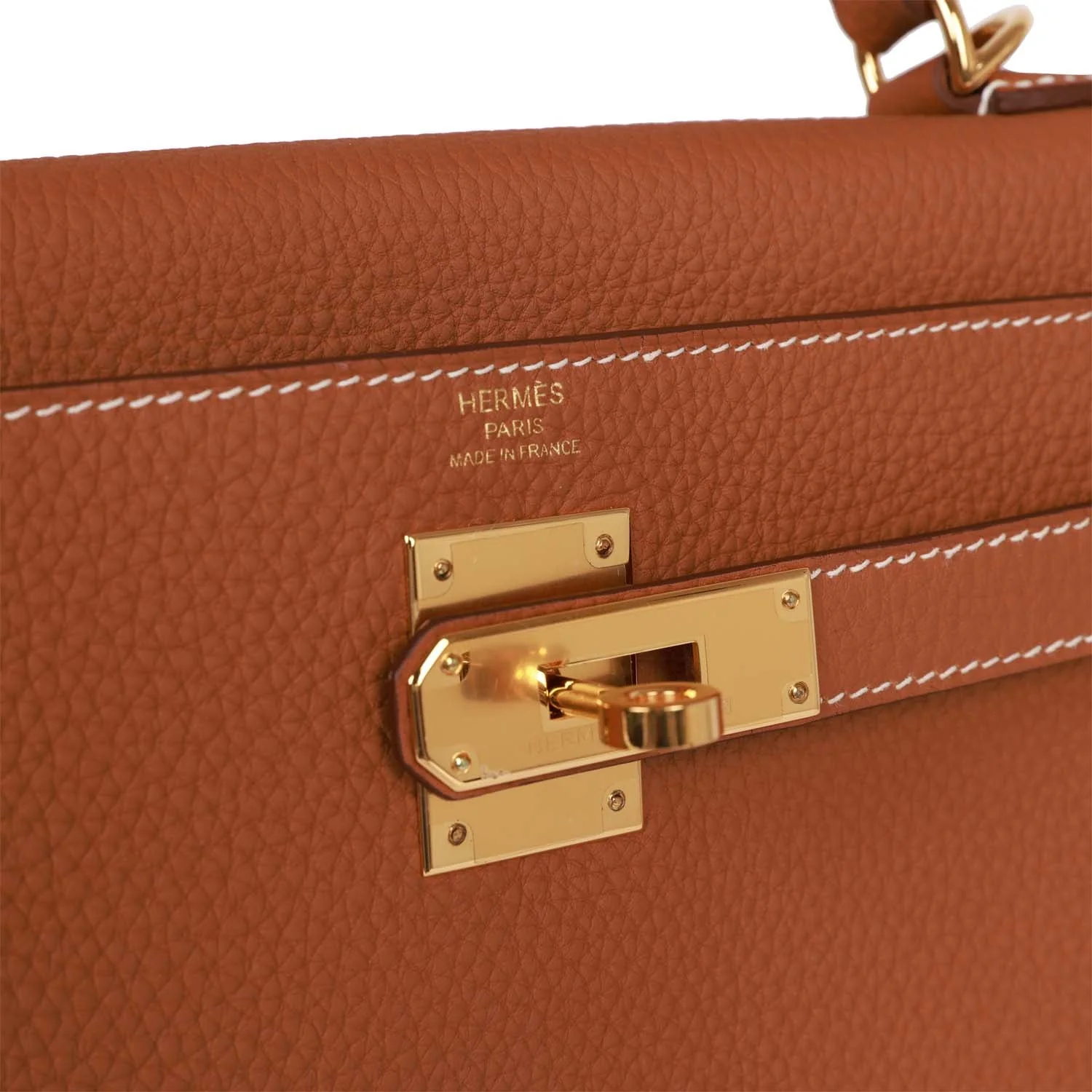 Pre-owned Her Kelly Retourne 28 Gold Togo Gold Hardware