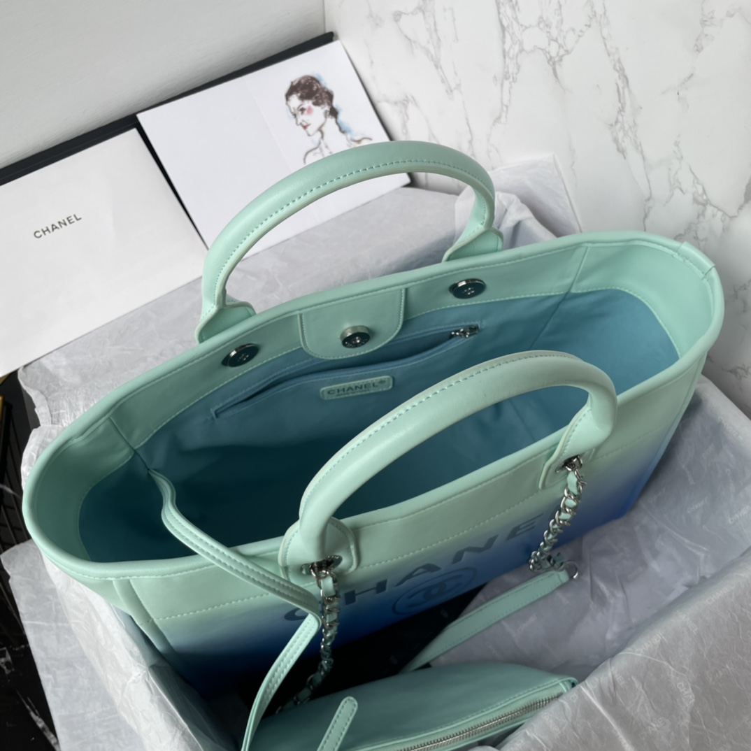 CHANEL Medium Tote Color Blue- AS3351