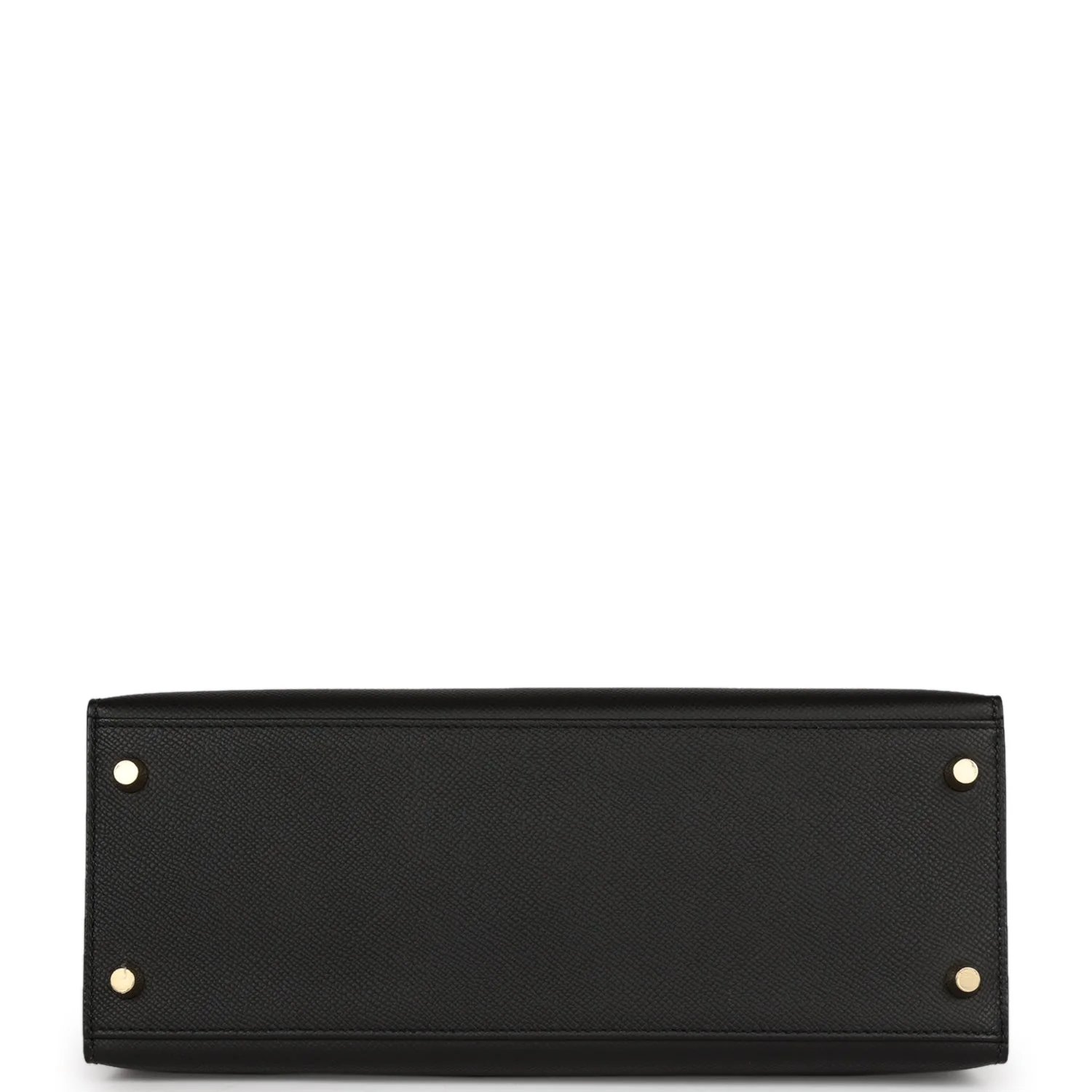 Her Kelly Sellier 28 Black Epsom Gold Hardware