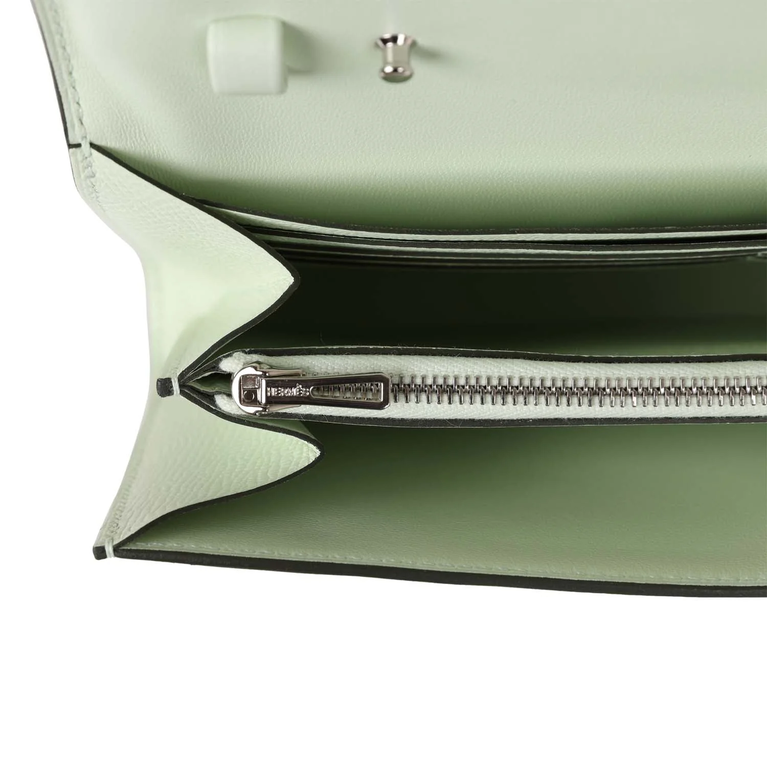 Her Constance Wallet To Go Vert Fizz Epsom Palladium Hardware