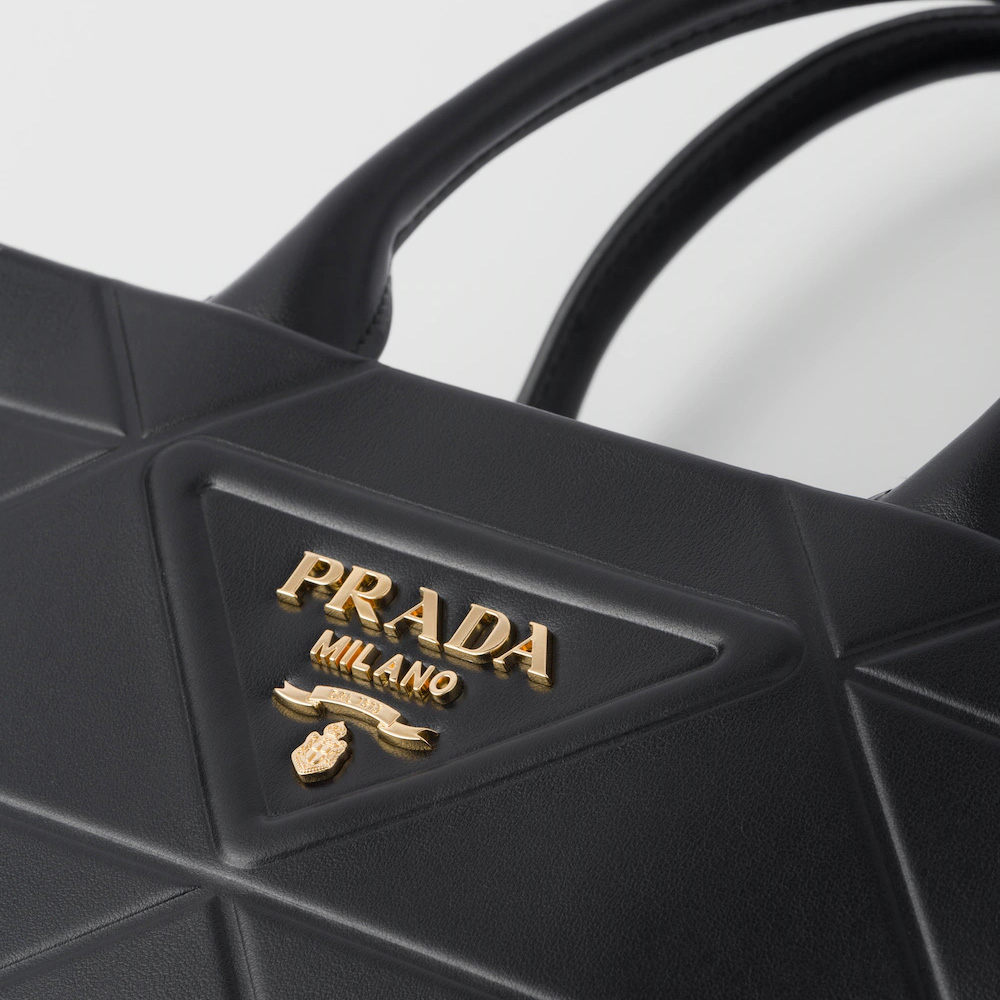 Mini  Symbole leather bag with stitching