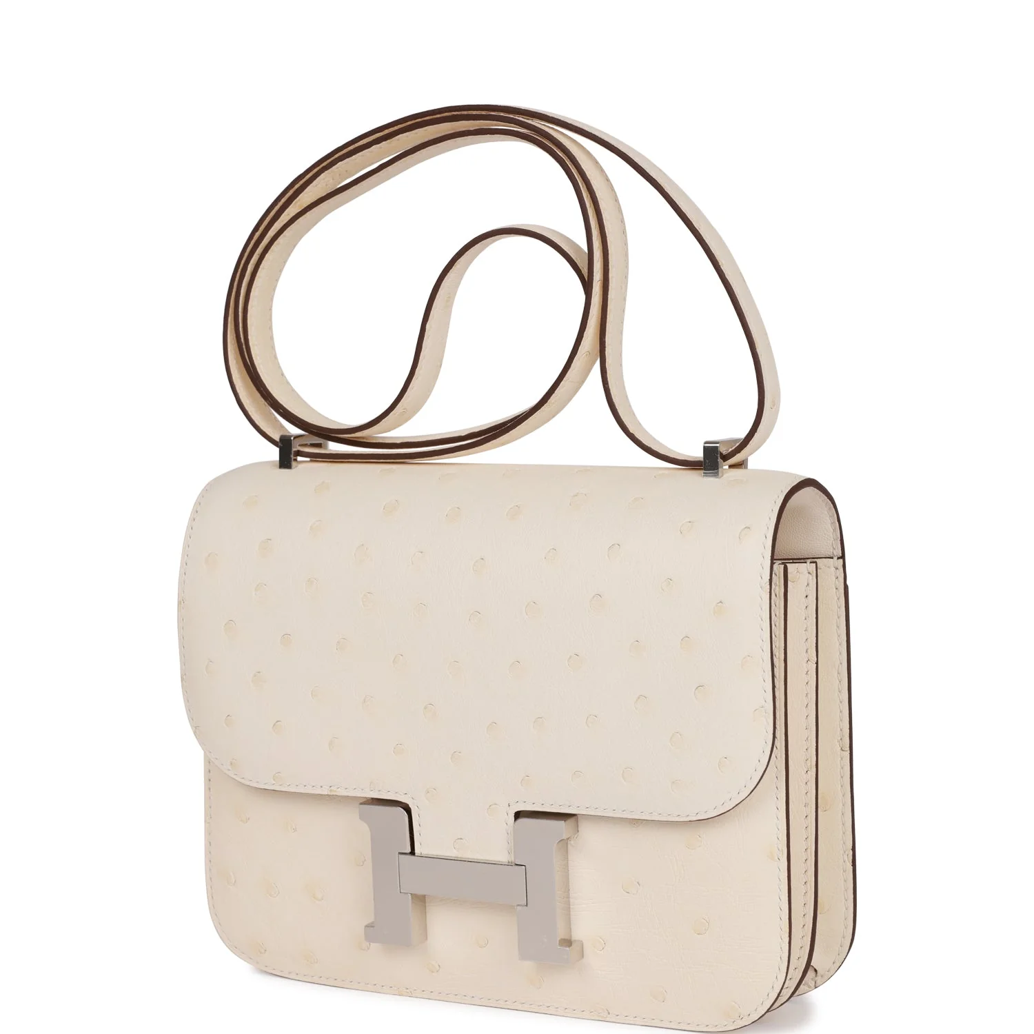 Her Constance 18 Nata Ostrich Palladium Hardware
