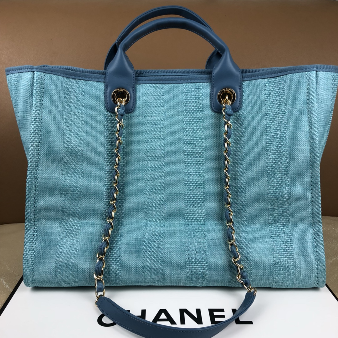 CHANEL Medium Tote Blue1- A66941