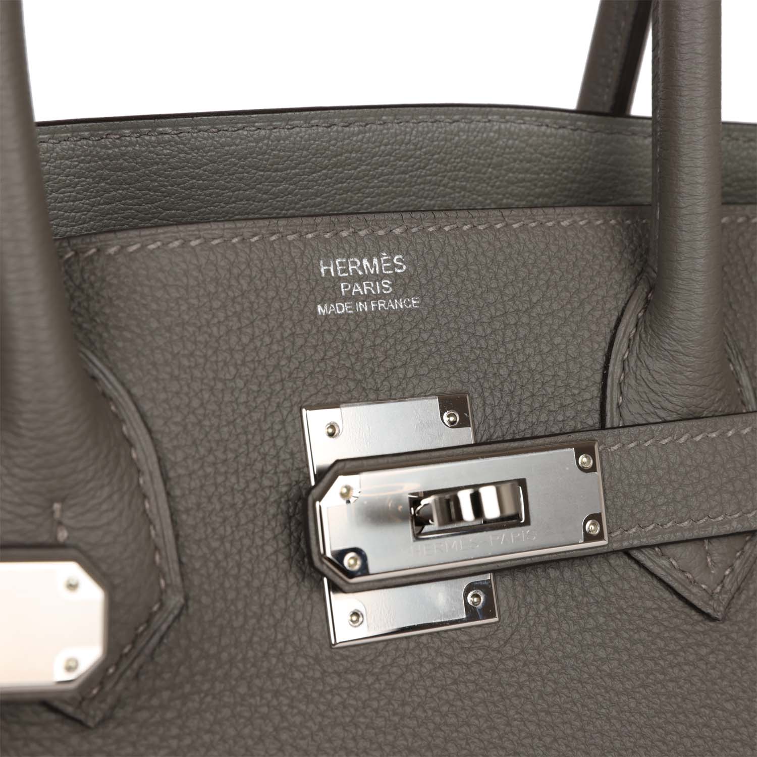 Her 3 En 1 Birkin 30 Gris Meyer Togo and Swift Palladium Hardware