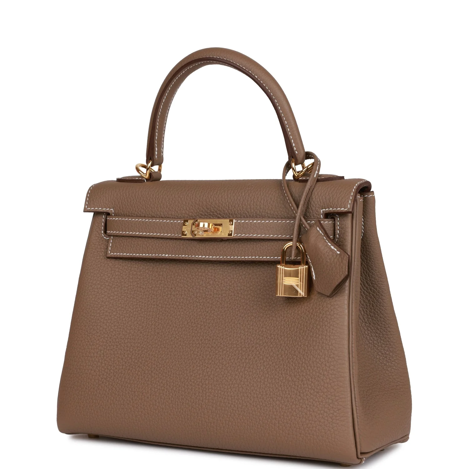 Her Kelly Retourne 25 Etoupe Togo Gold Hardware