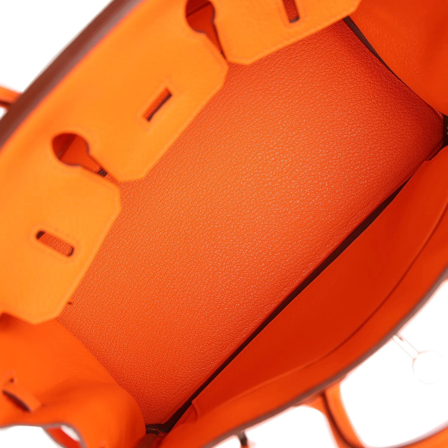 Her Birkin 25 Orange Minium Togo Palladium Hardware