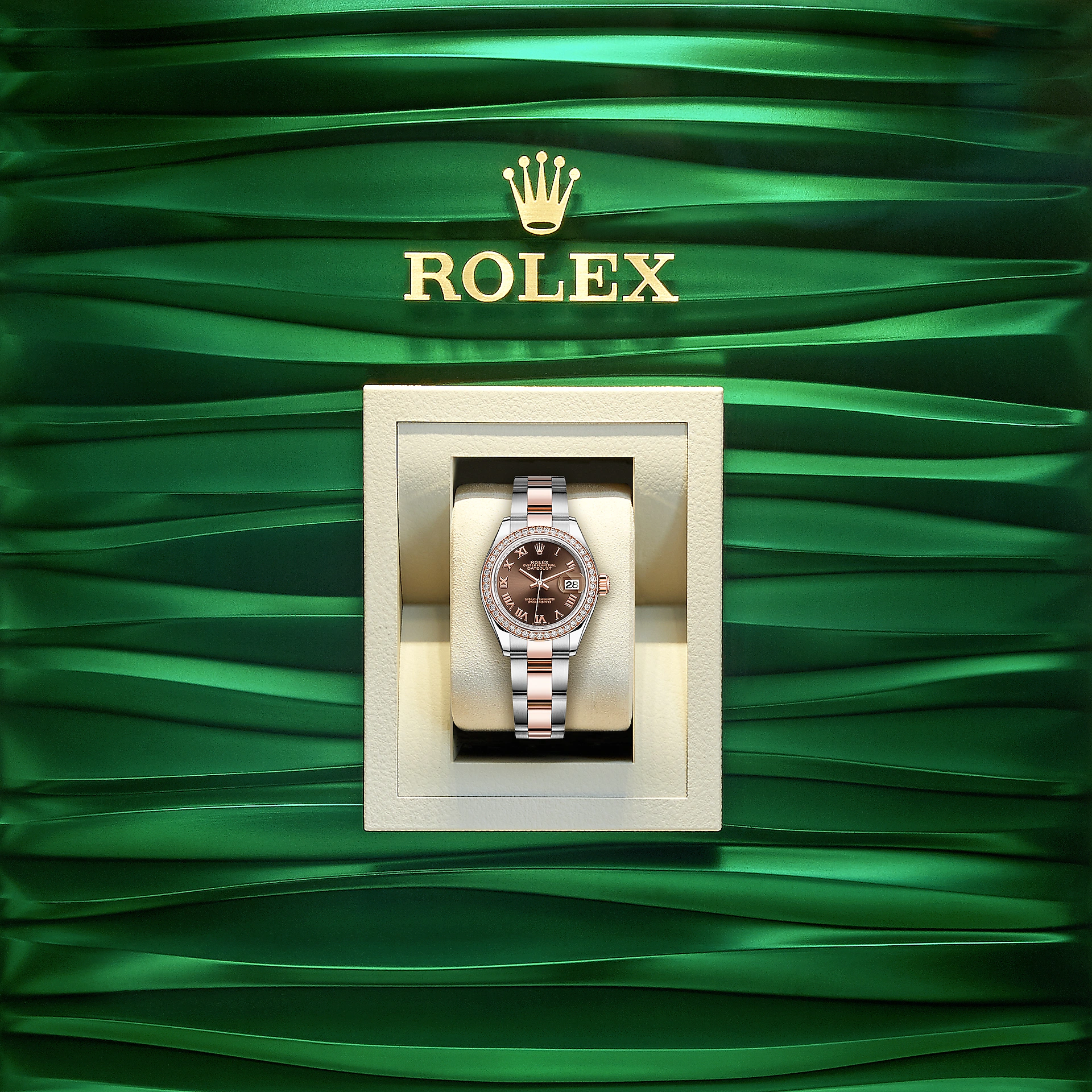 Lady-Datejust 28, Oystersteel and 18k Everose Gold, Ref# 279381RBR-0010