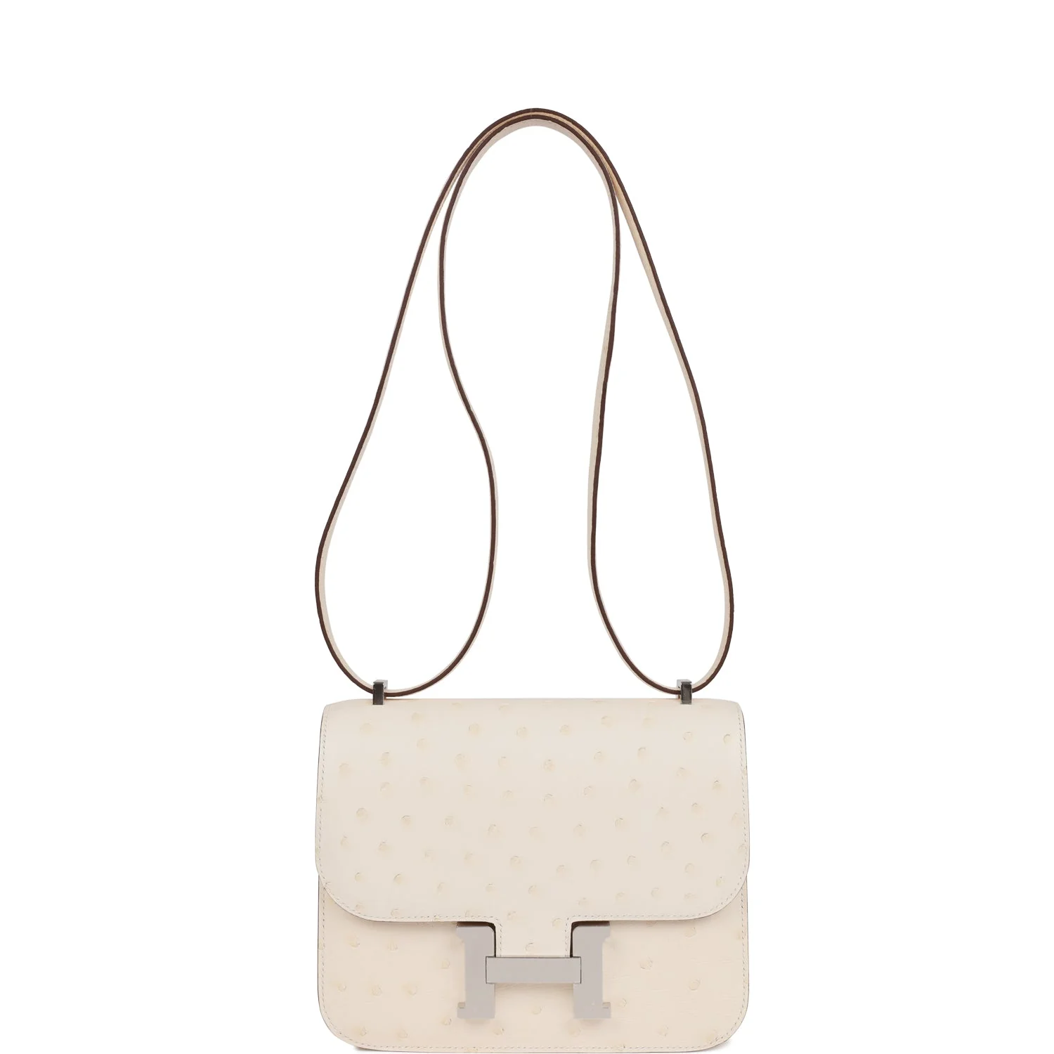 Her Constance 18 Nata Ostrich Palladium Hardware