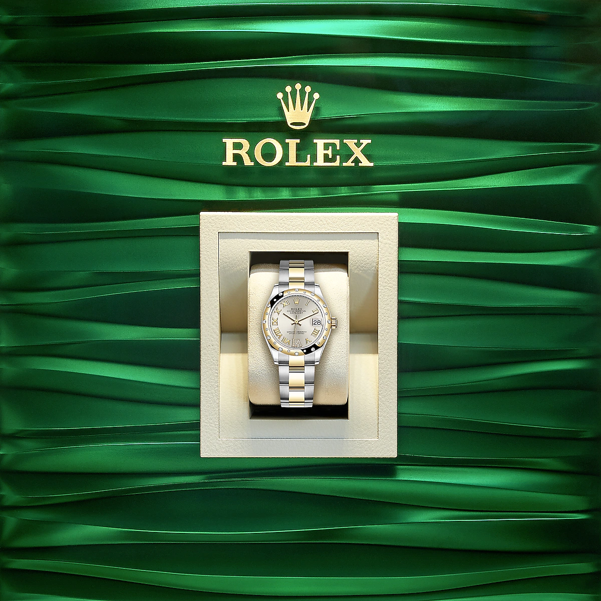 Datejust 31, Oystersteel, 18kt Yellow Gold and diamonds, Ref# 278343RBR-0003