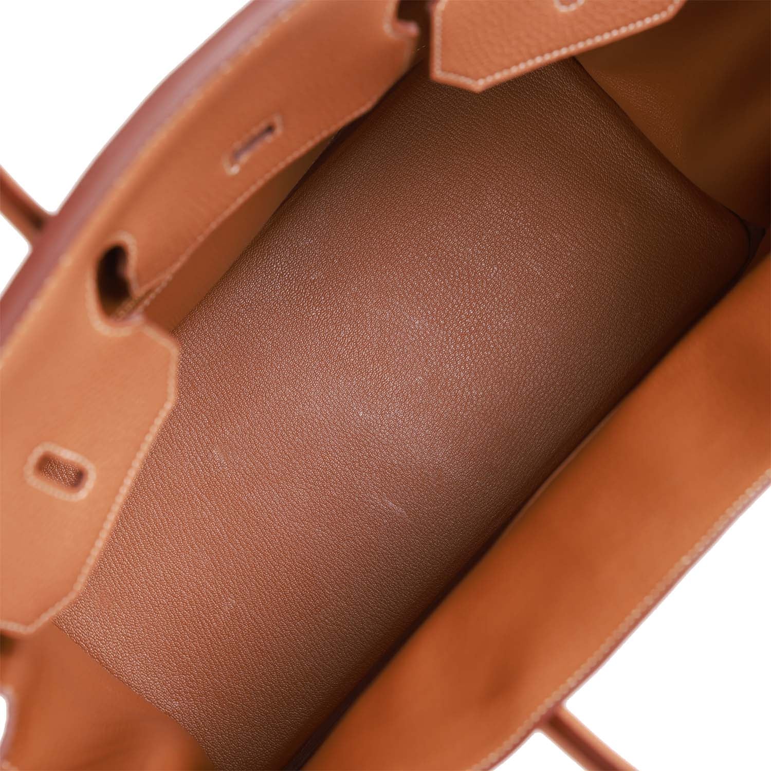 Pre-owned Her Birkin 40 Gold Togo Gold Hardware