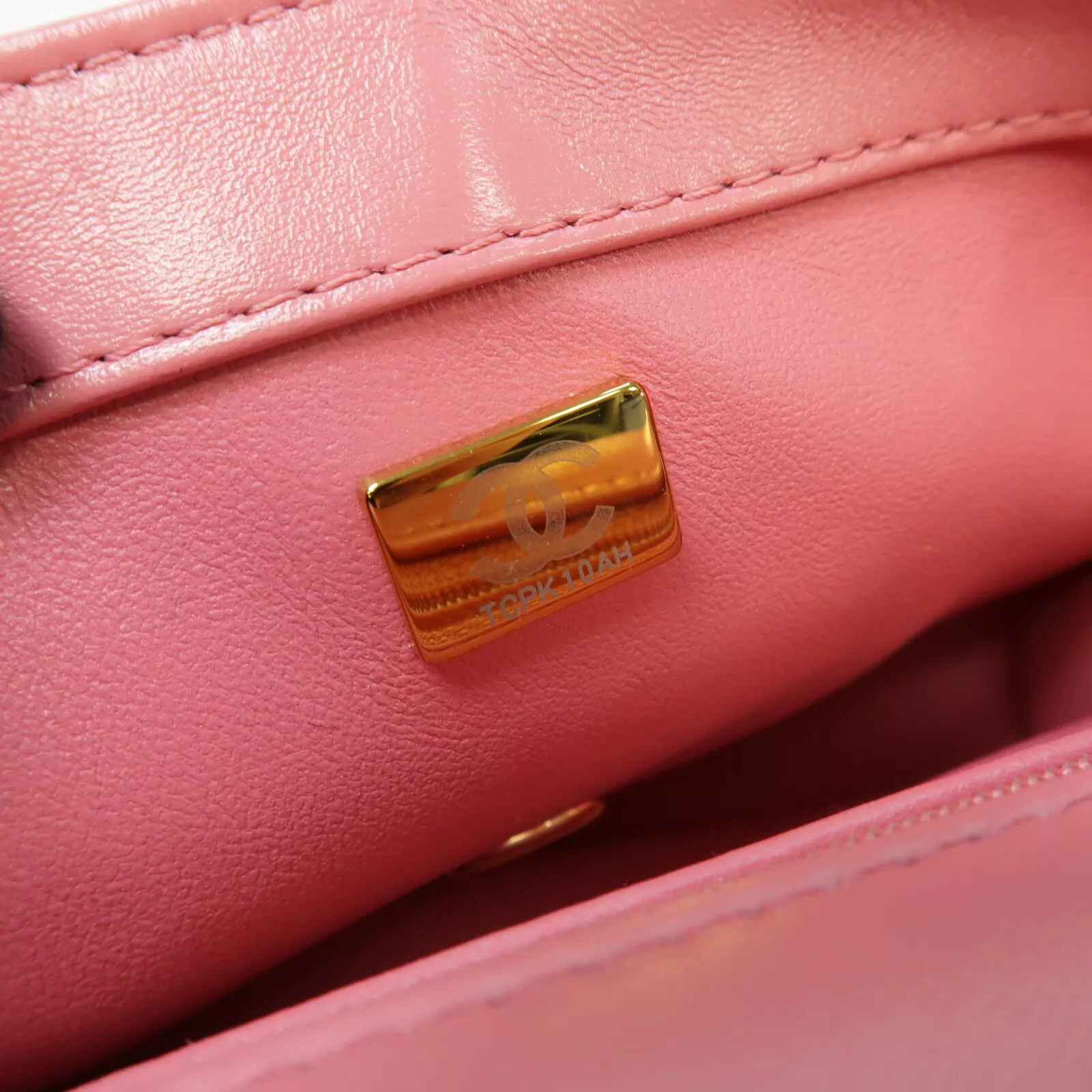 CHANEL Mini flap bag with handle AS4023 Pink