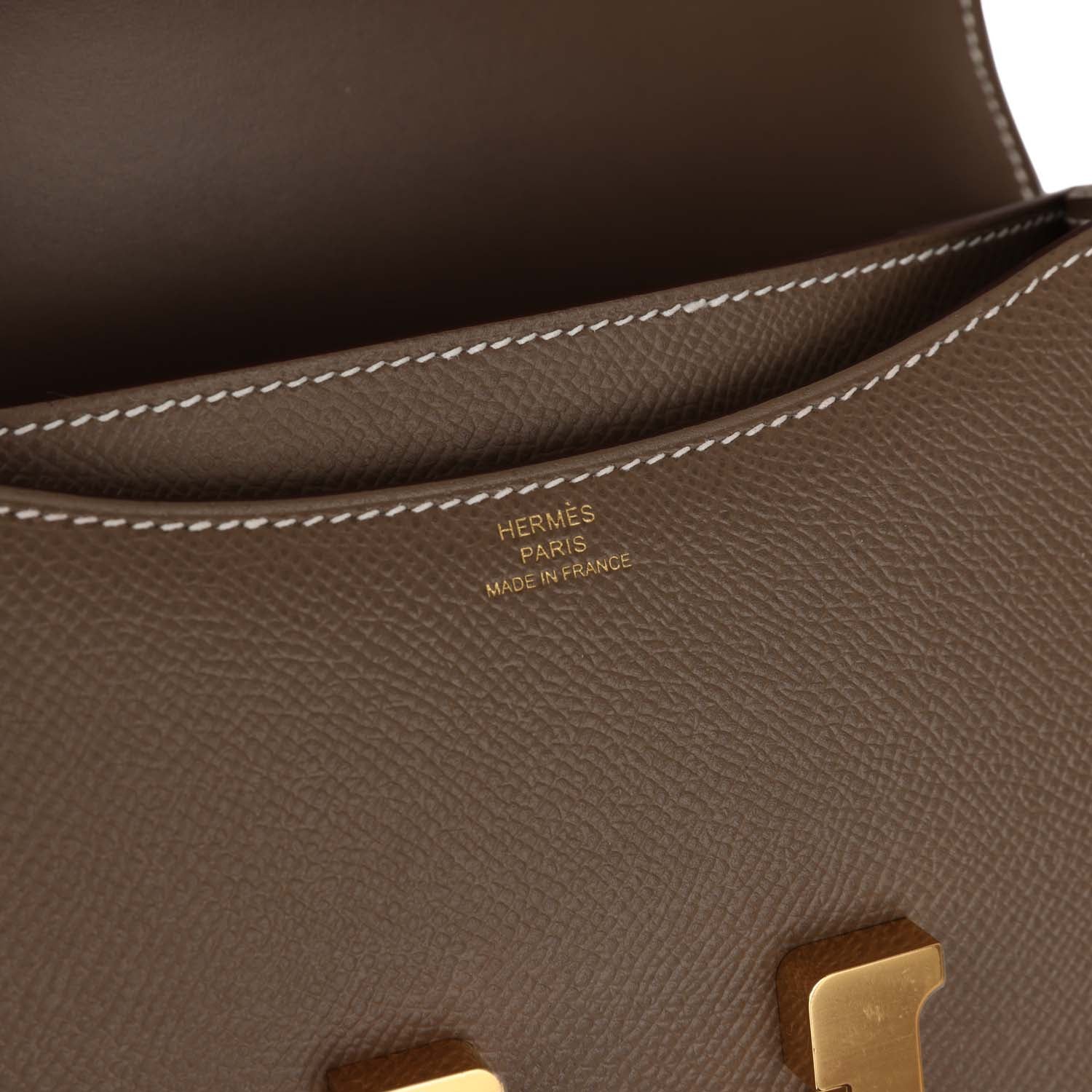 Her Constance 18 Etoupe Epsom Gold Hardware