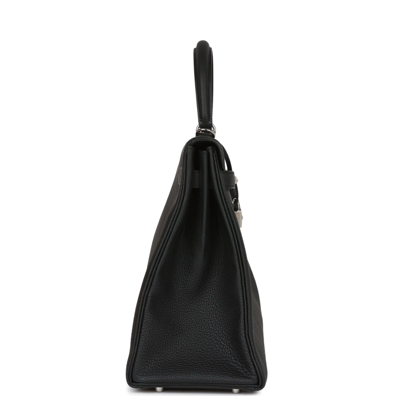Her Kelly Retourne 35 Black Togo Palladium Hardware