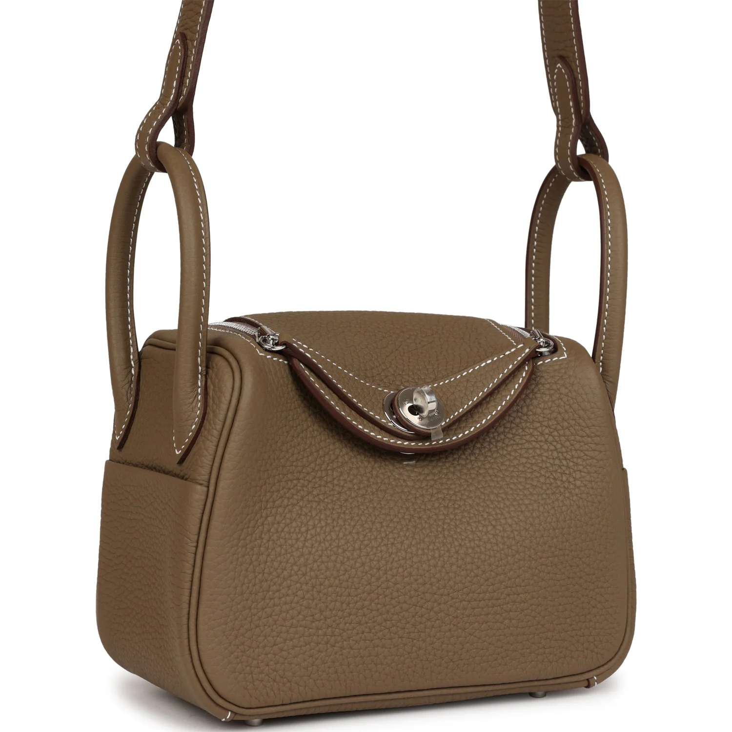 Her Mini Lindy Etoupe Clemence Palladium Hardware