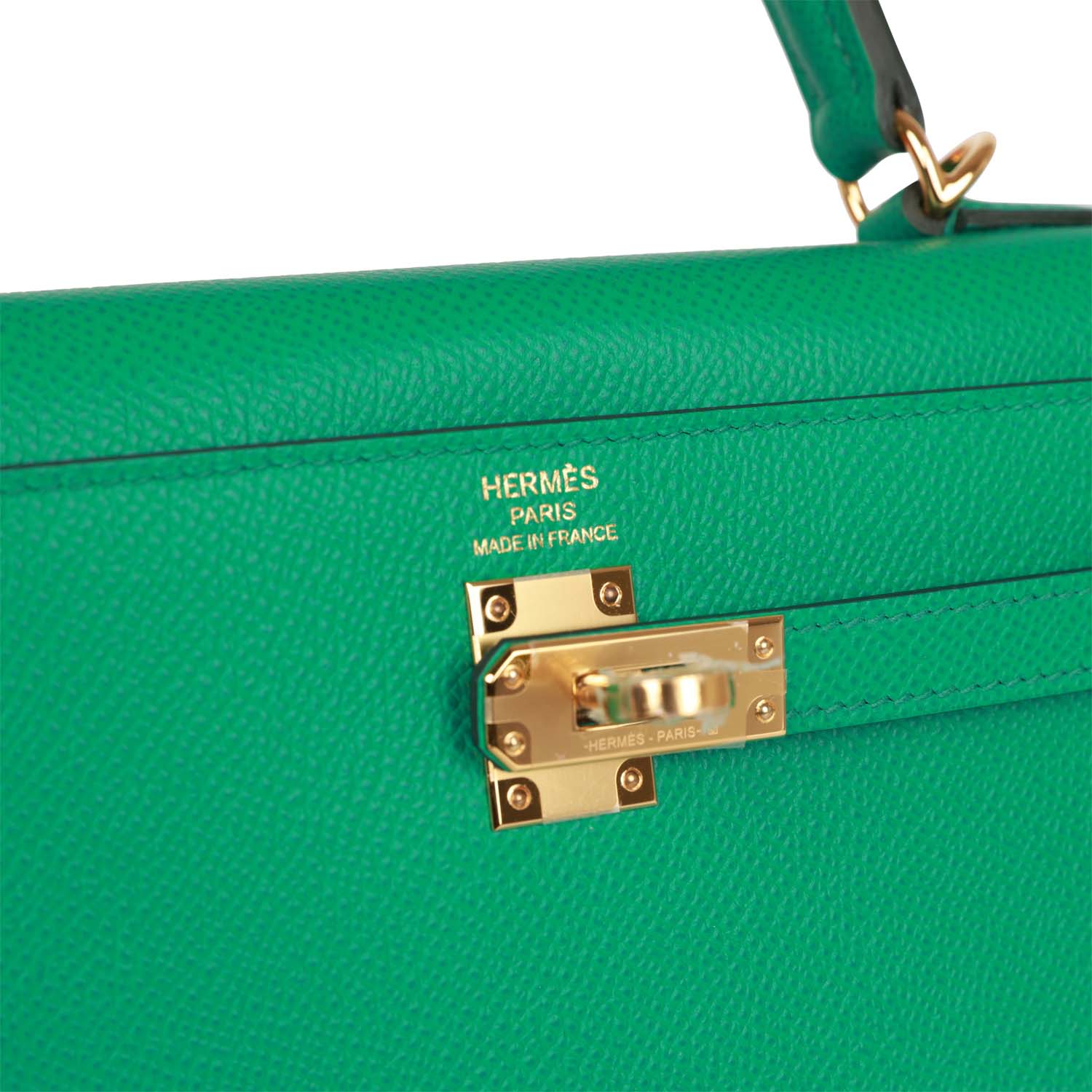 Her Kelly Sellier 25 Vert Jade Epsom Gold Hardware