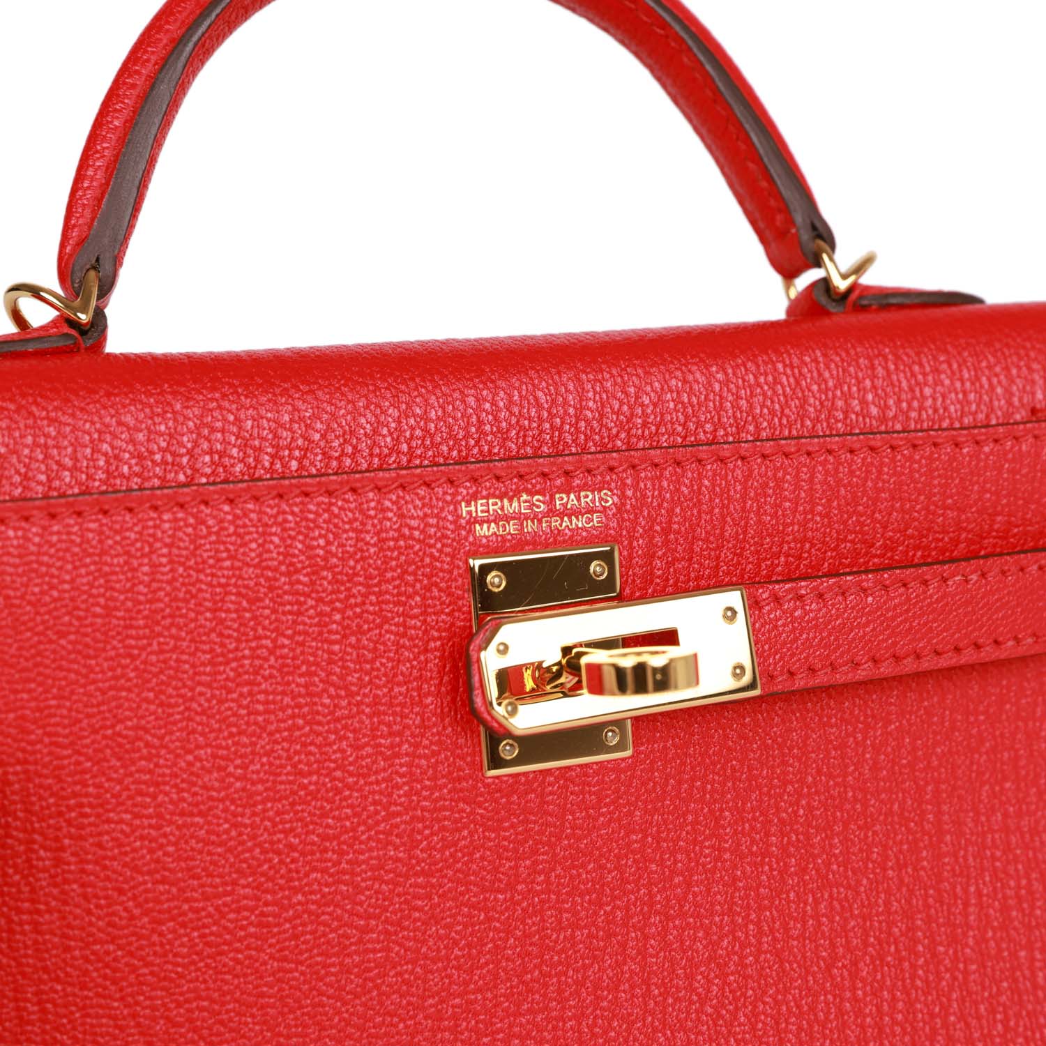 Her Kelly 20 Rouge de Coeur Chevre Mysore Gold Hardware