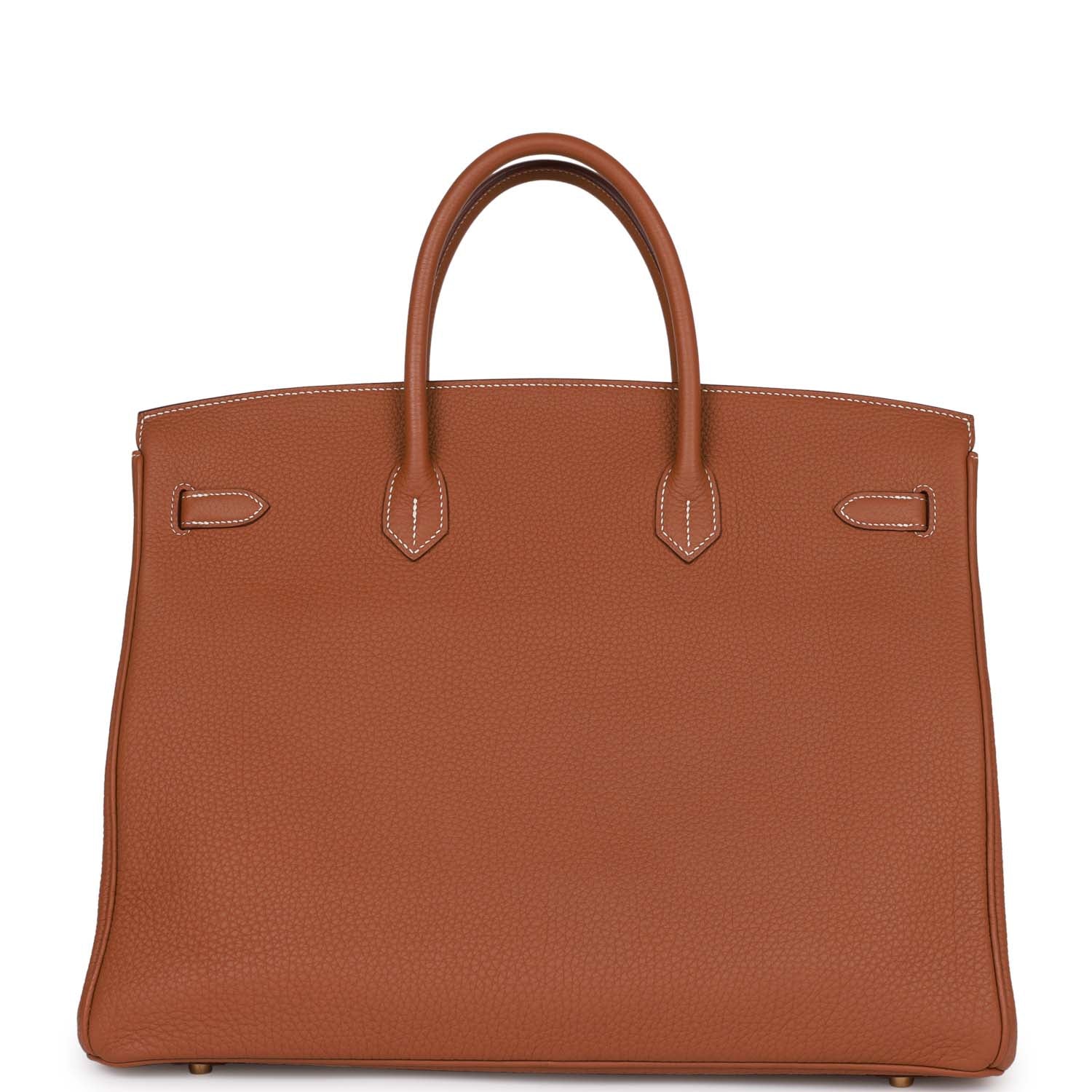Pre-owned Her Birkin 40 Gold Togo Gold Hardware