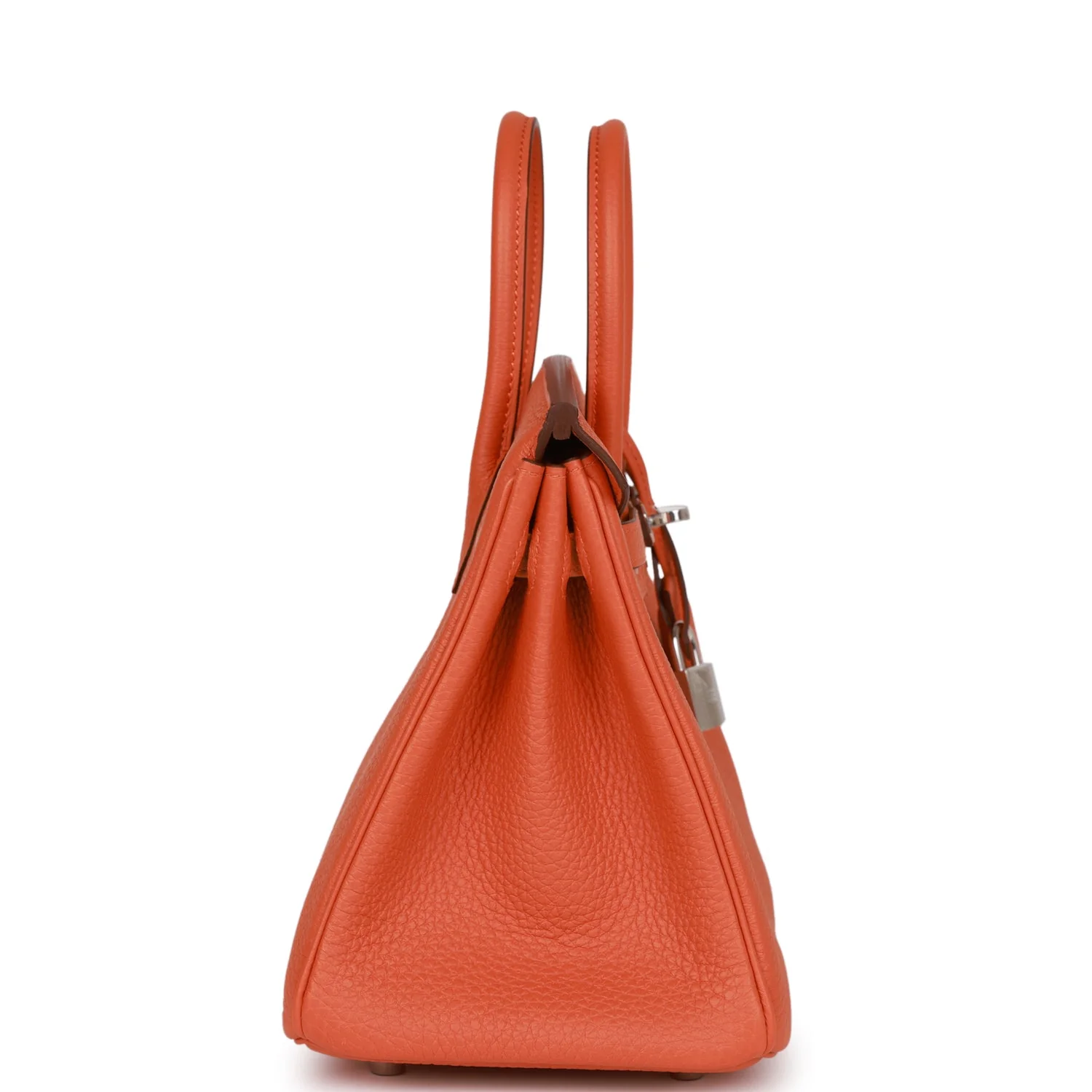 Her Birkin 25 Orange Togo Palladium Hardware