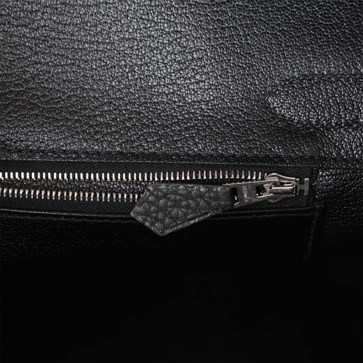Pre-owned Her Birkin 30 Black Togo Palladium Hardware