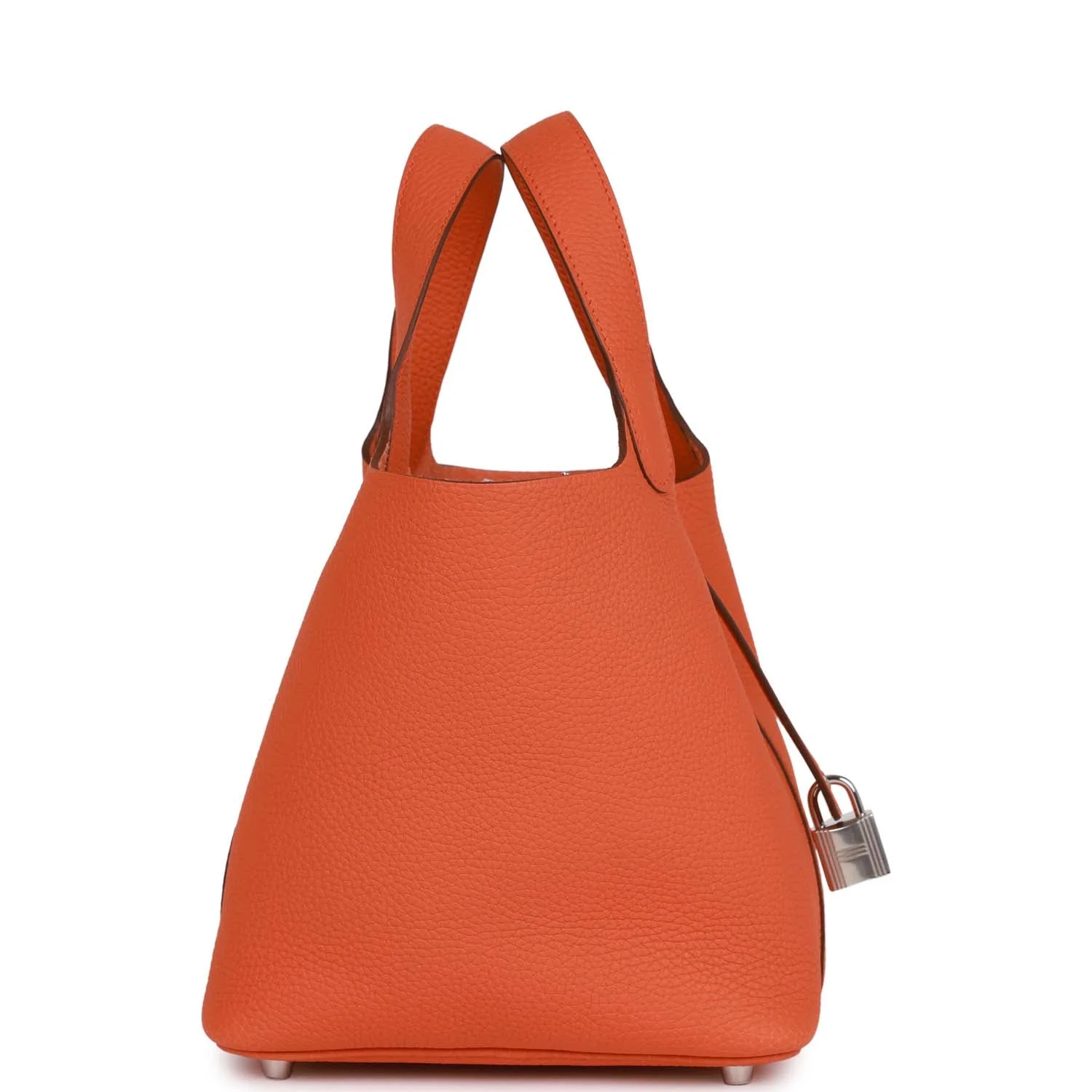 Her Picotin Lock 18 Orange Clemence Palladium Hardware