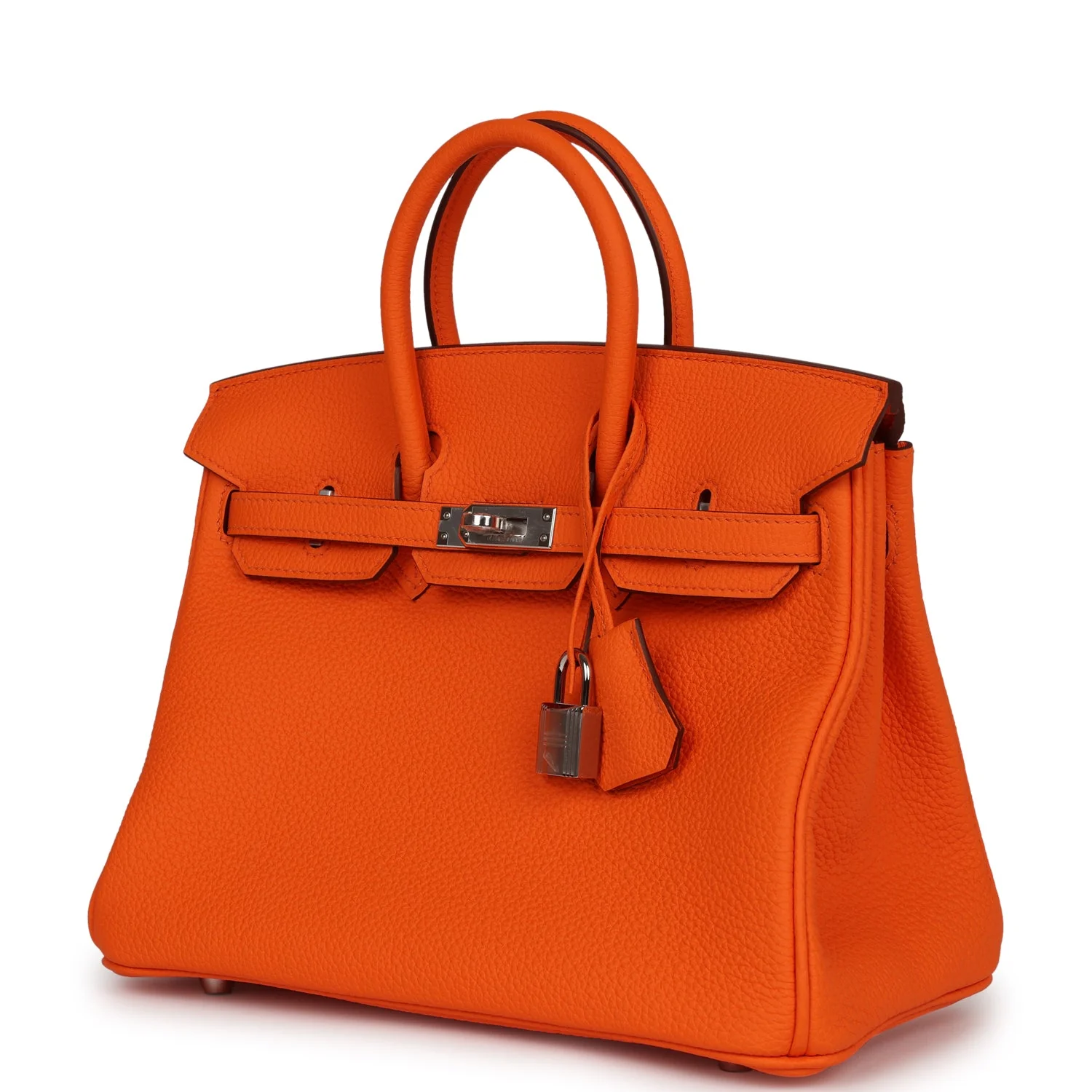 Her Birkin 25 Orange Minium Togo Palladium Hardware