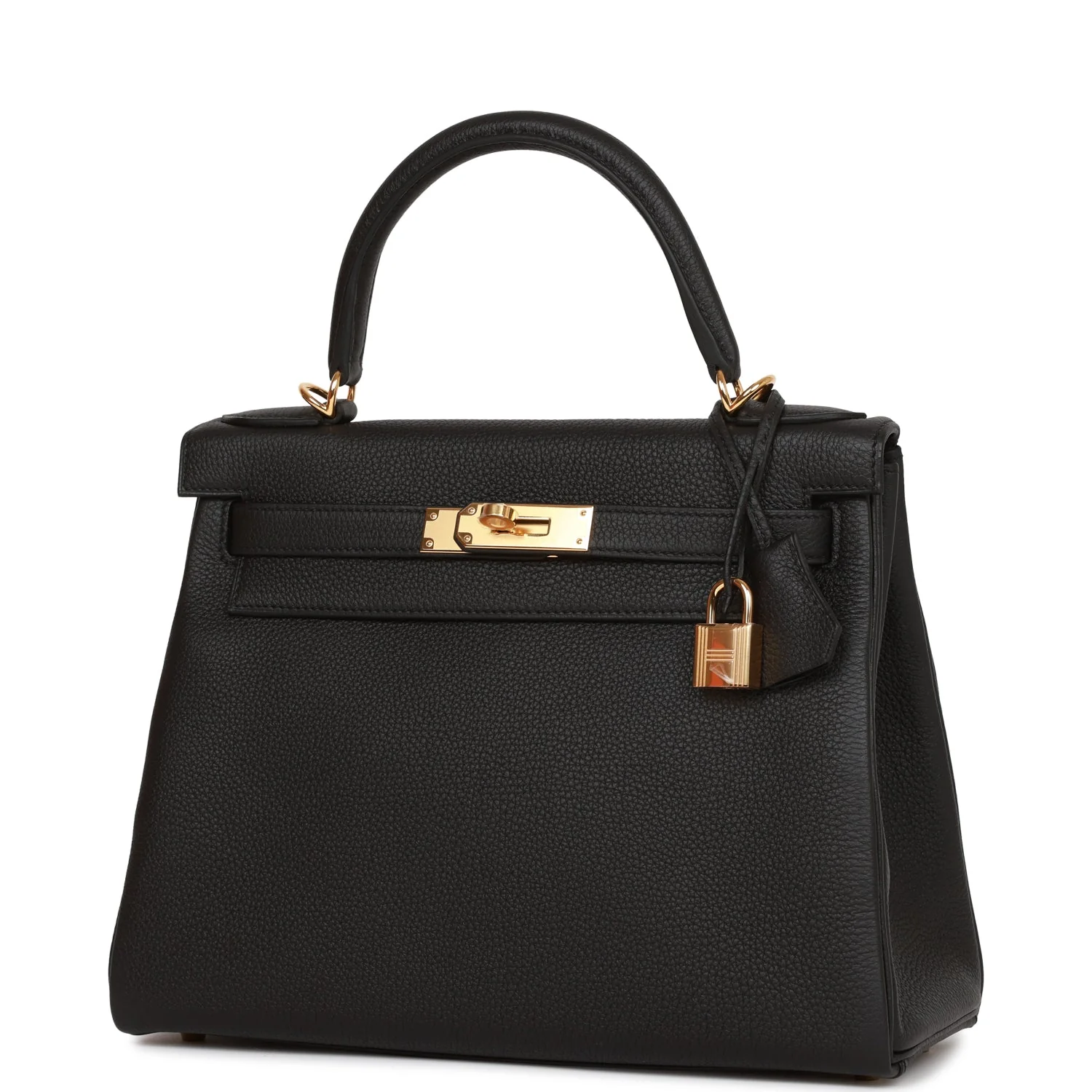 Her Kelly Retourne 28 Black Togo Gold Hardware