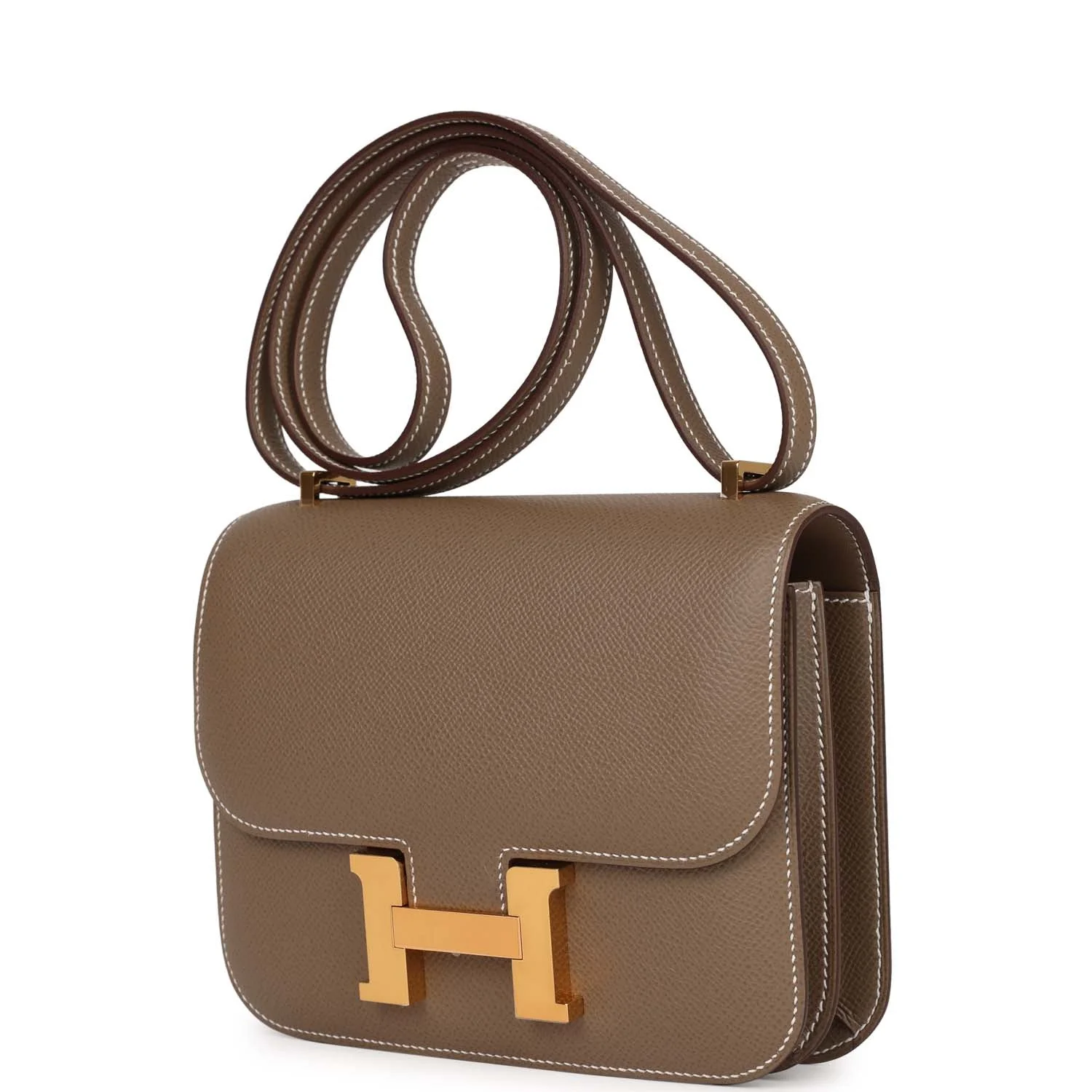 Her Constance 18 Etoupe Epsom Gold Hardware