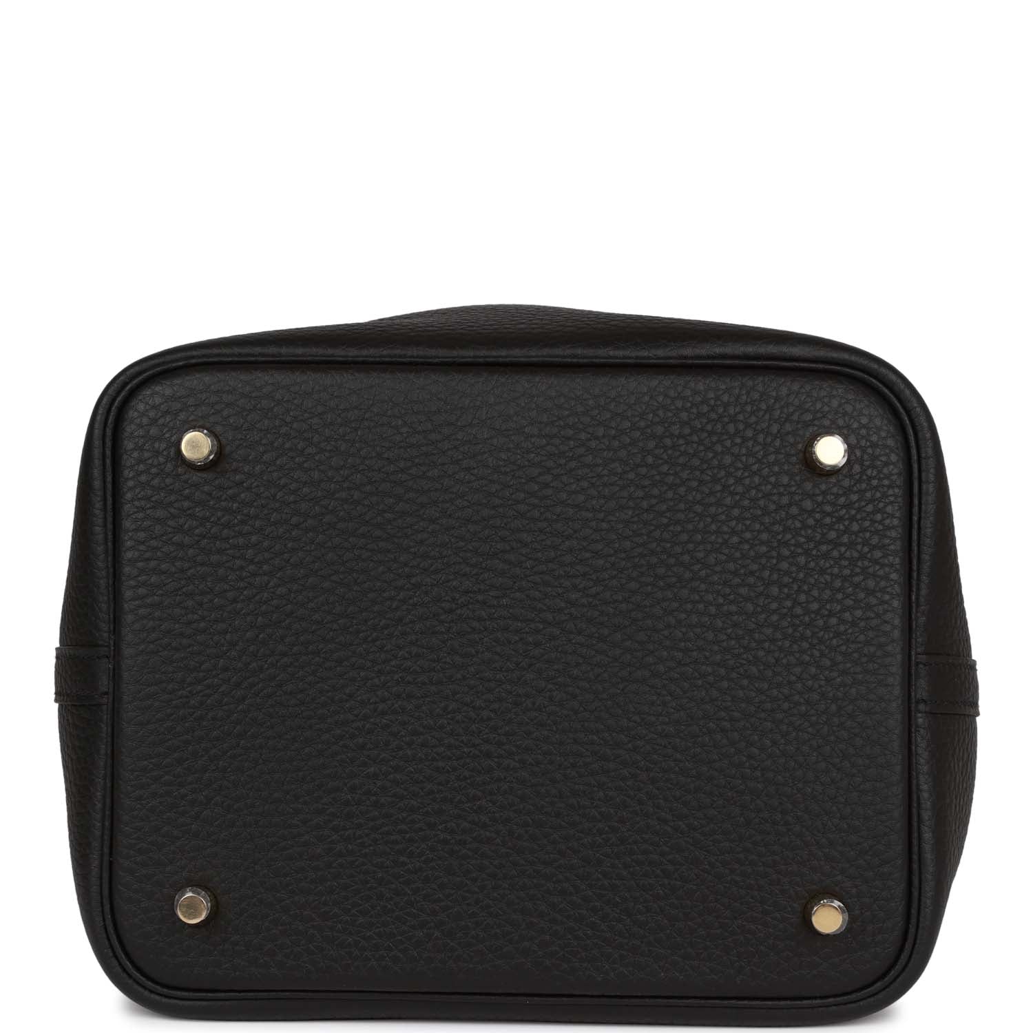 Her Picotin Lock 22 Black Clemence Gold Hardware