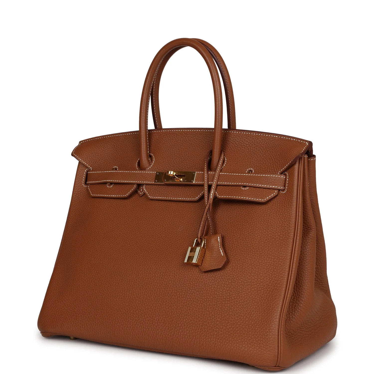 Pre-owned Her Birkin 35 Gold Togo Gold Hardware