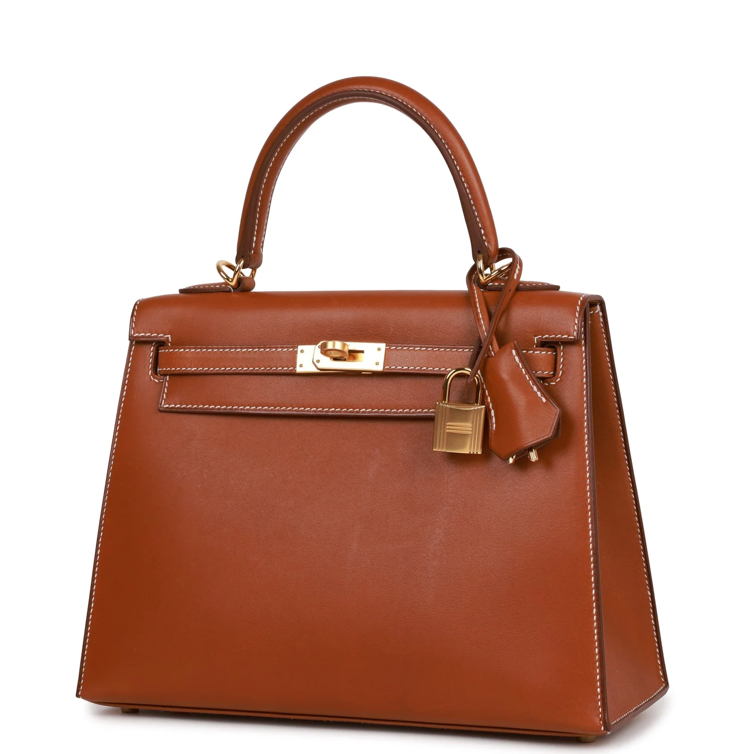 Her Kelly Sellier 25 Fauve Barenia Gold Hardware