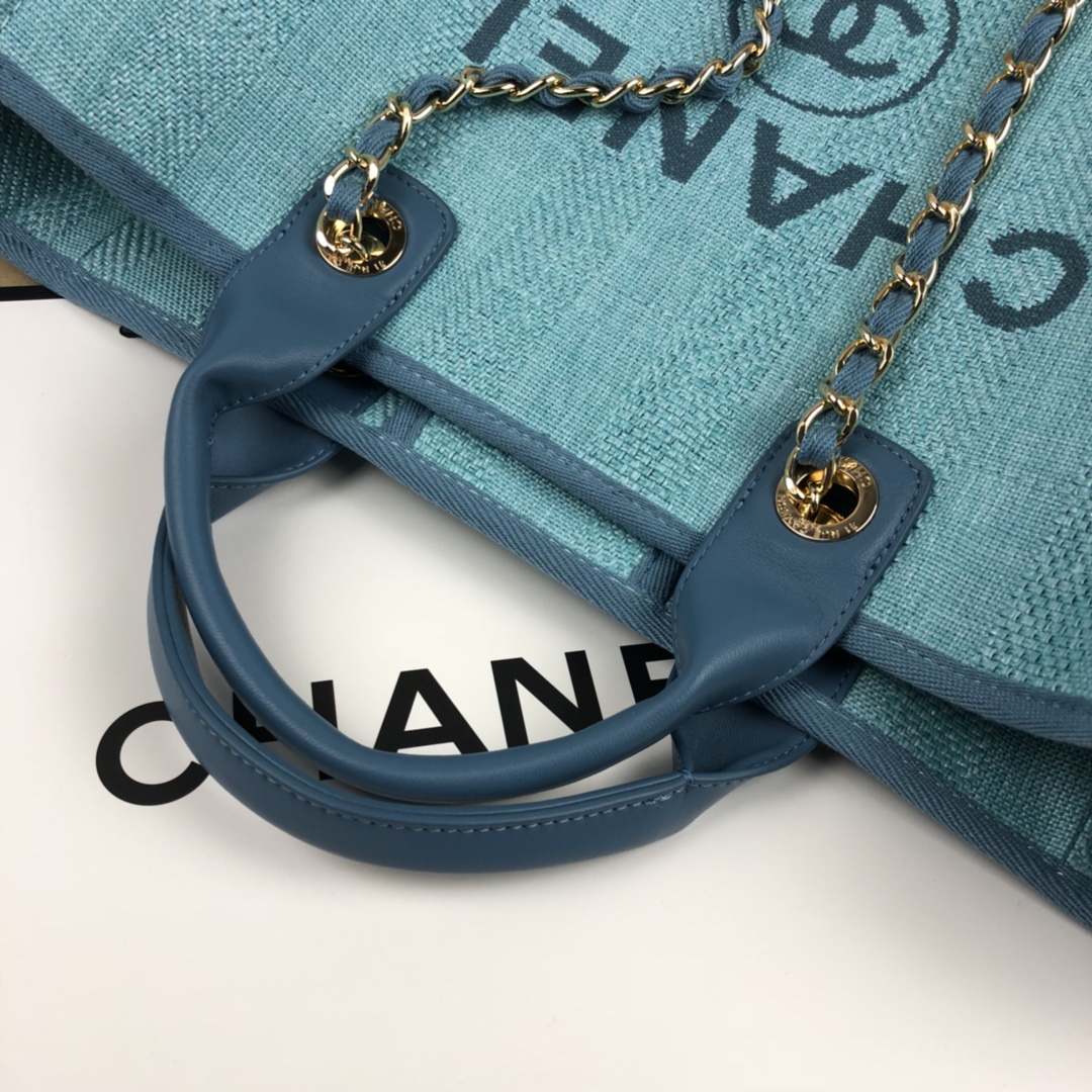 CHANEL Medium Tote Blue1- A66941