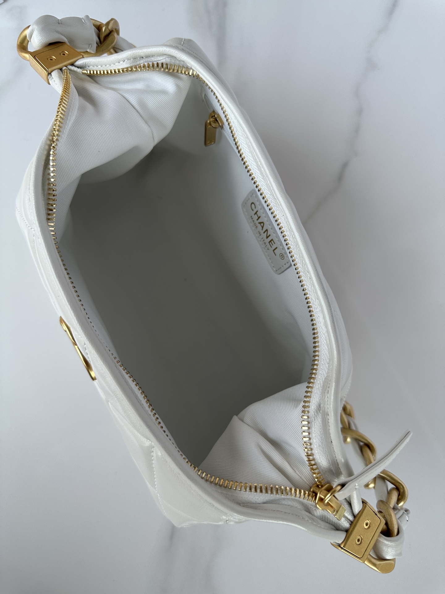 CHANEL Hobo Handbag White- AS4912